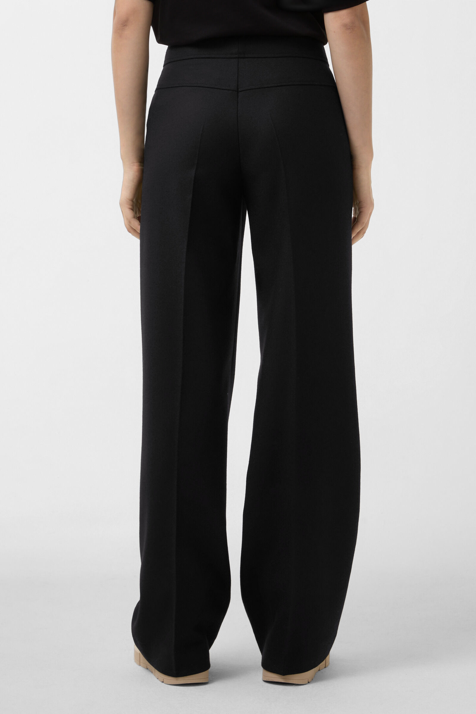 Pure new wool trousers Hermia Black