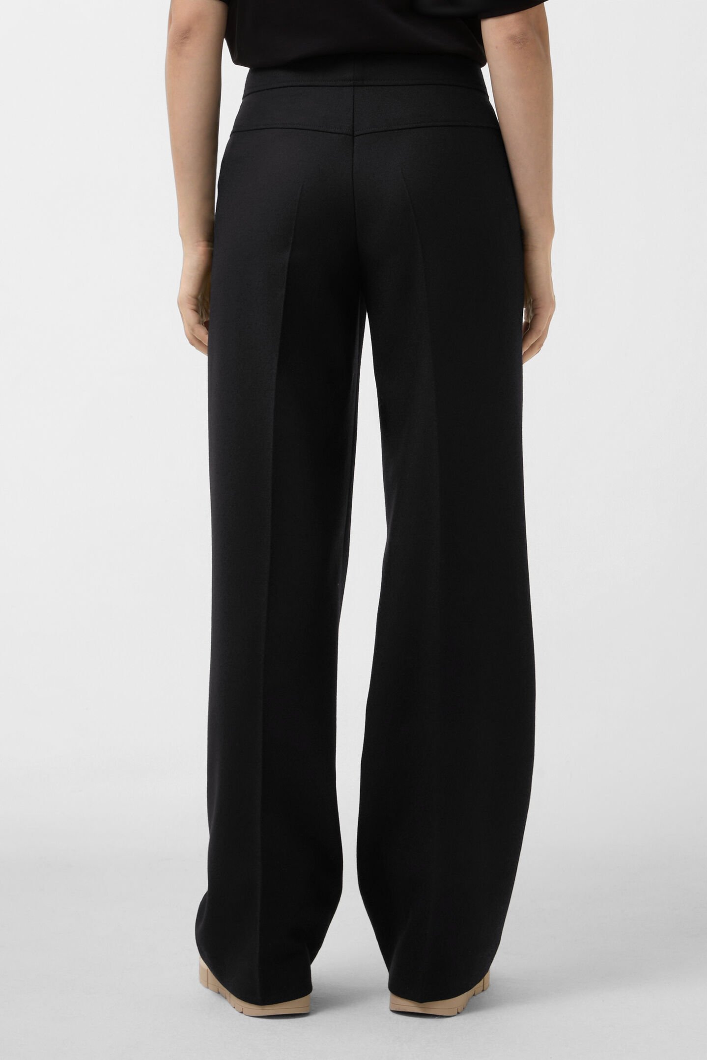 Pure new wool trousers Hermia Black