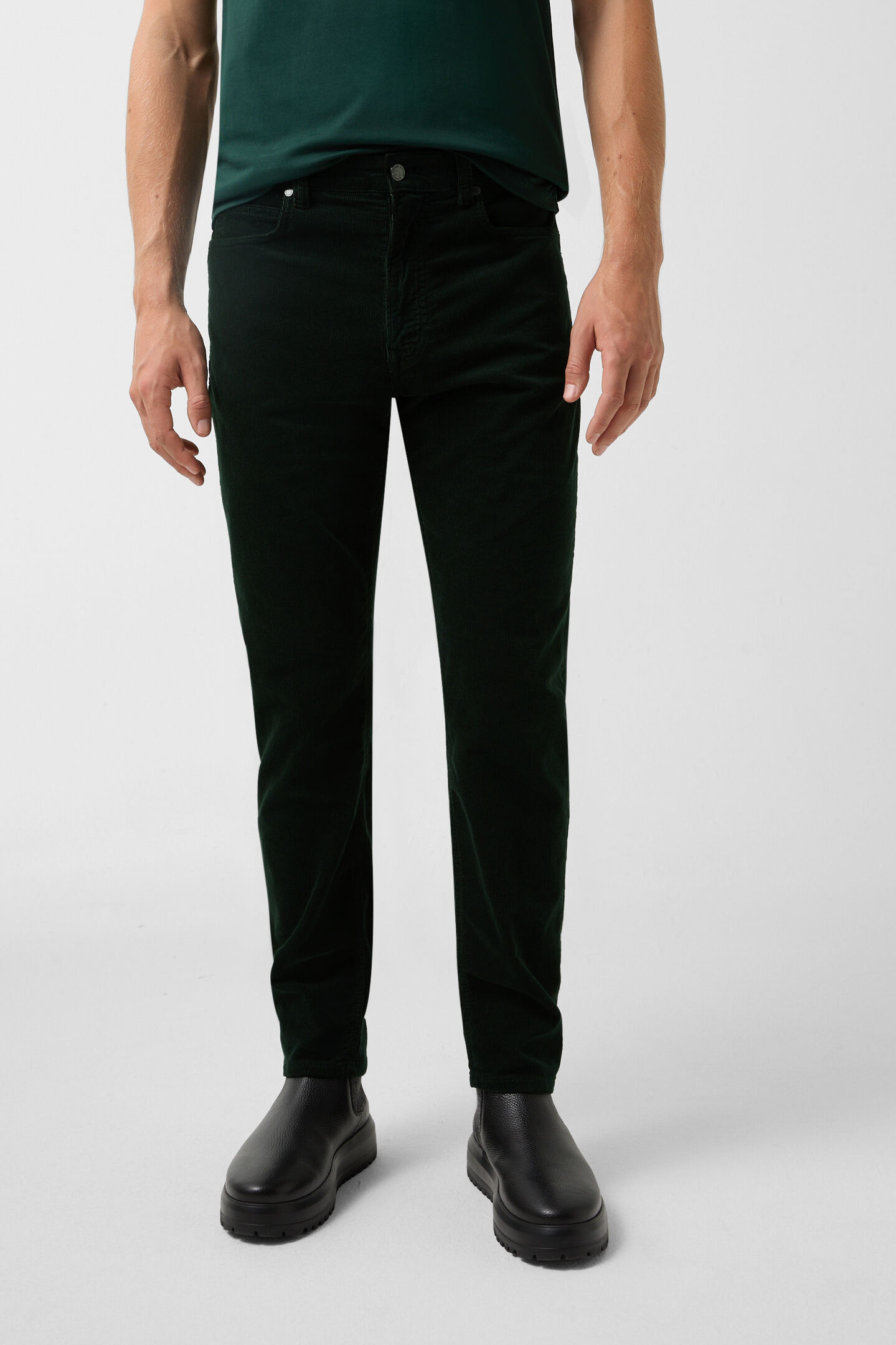 Corduroy broek Brian Donkergroen