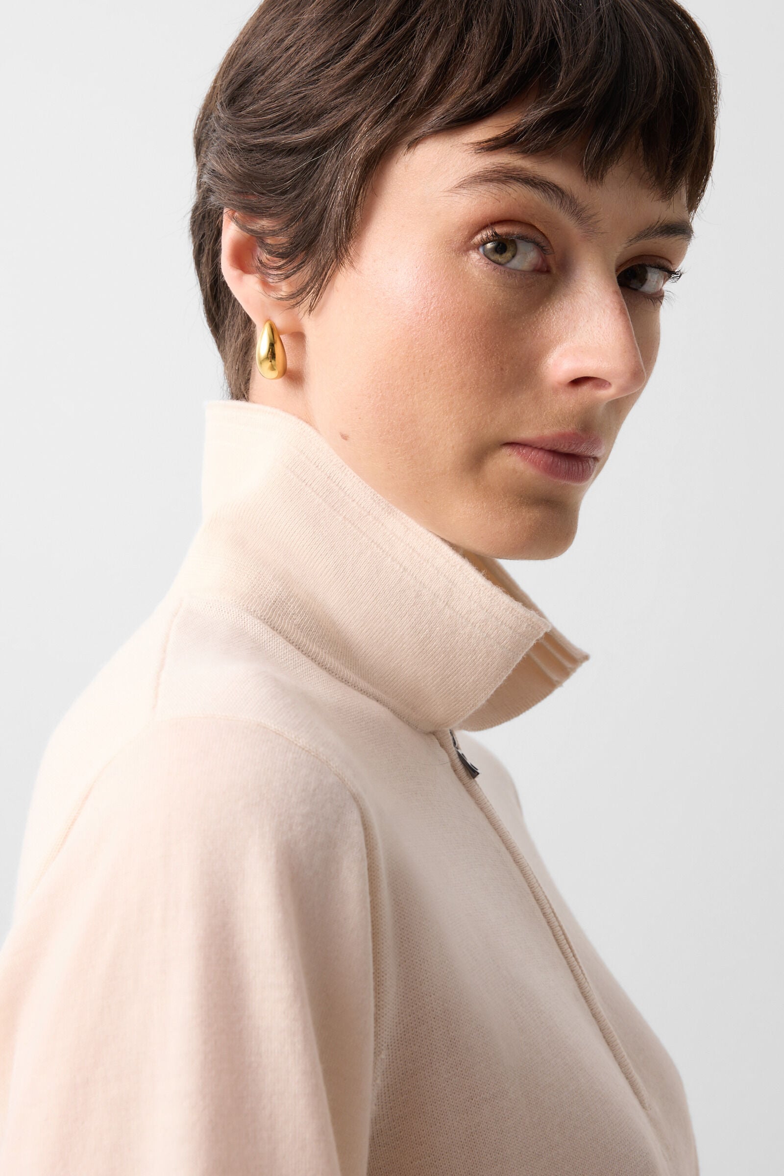 Maureen virgin wool polo shirt Cream