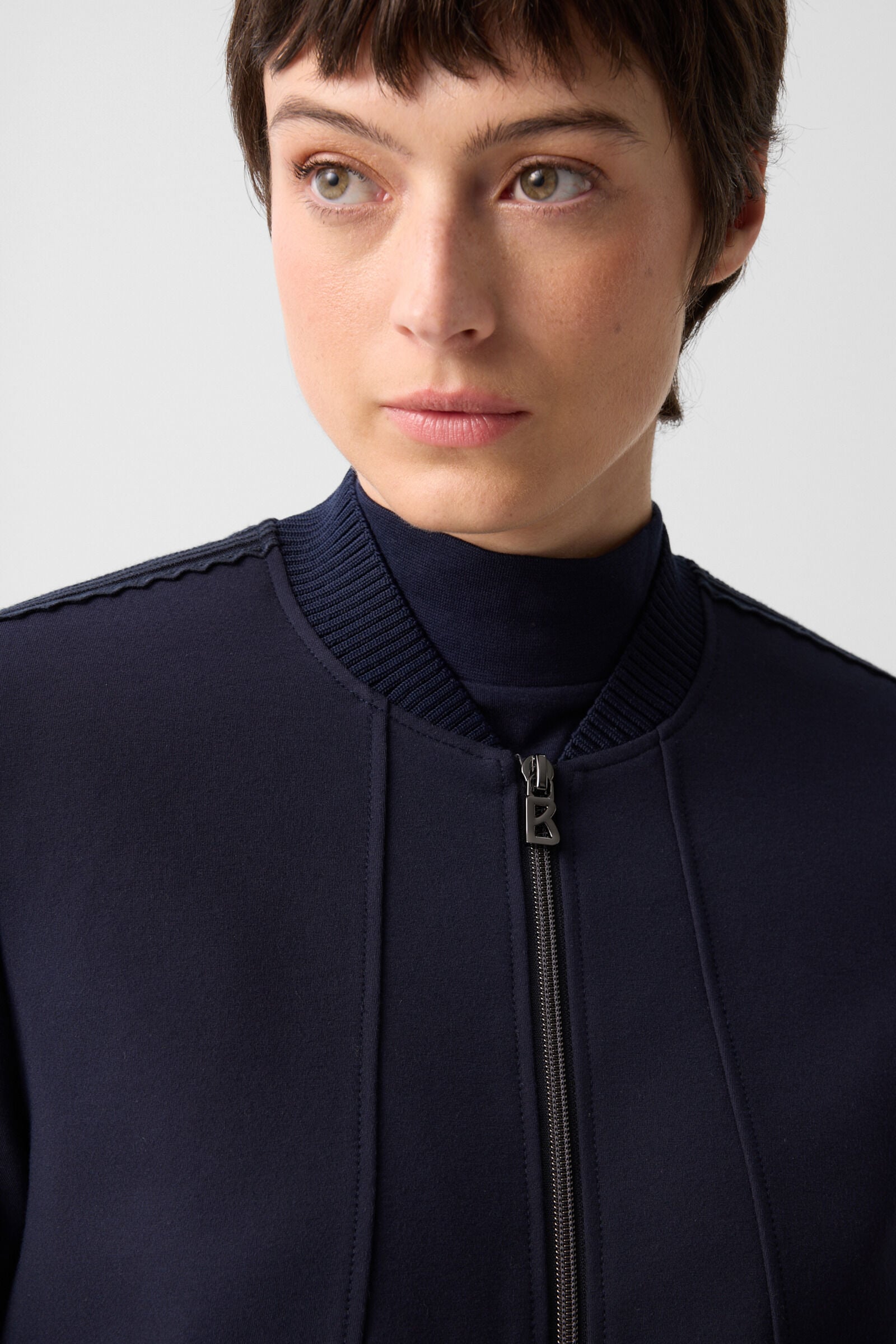 Luisa jersey jacket Navy blue