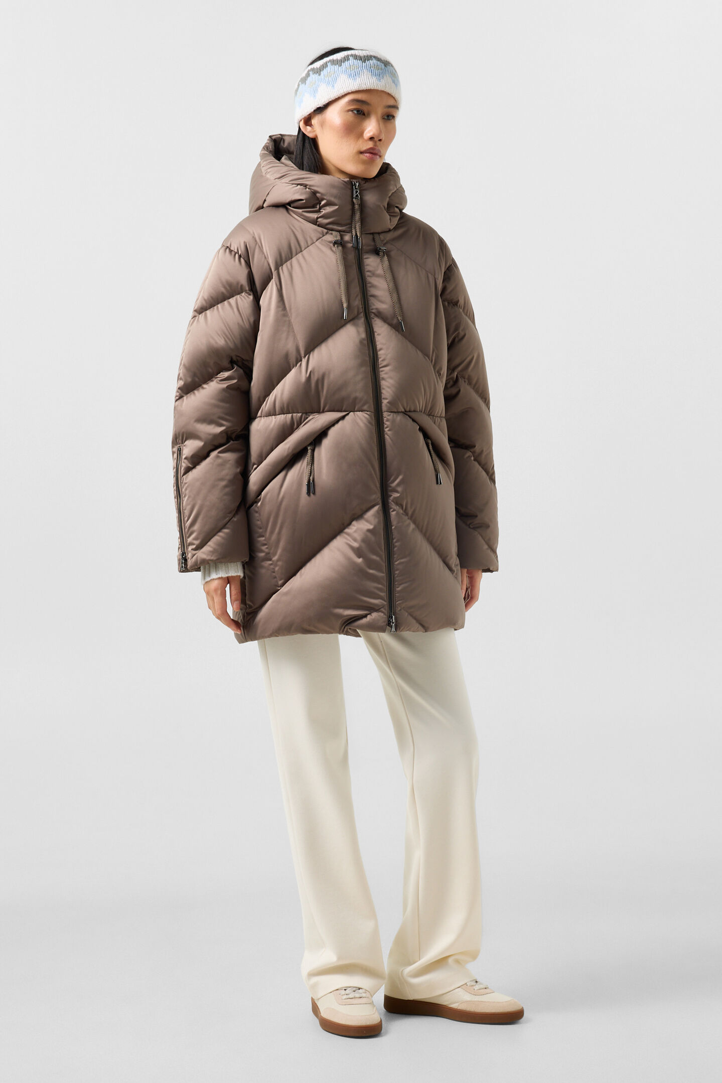Glenda Down Parka Grey-brown