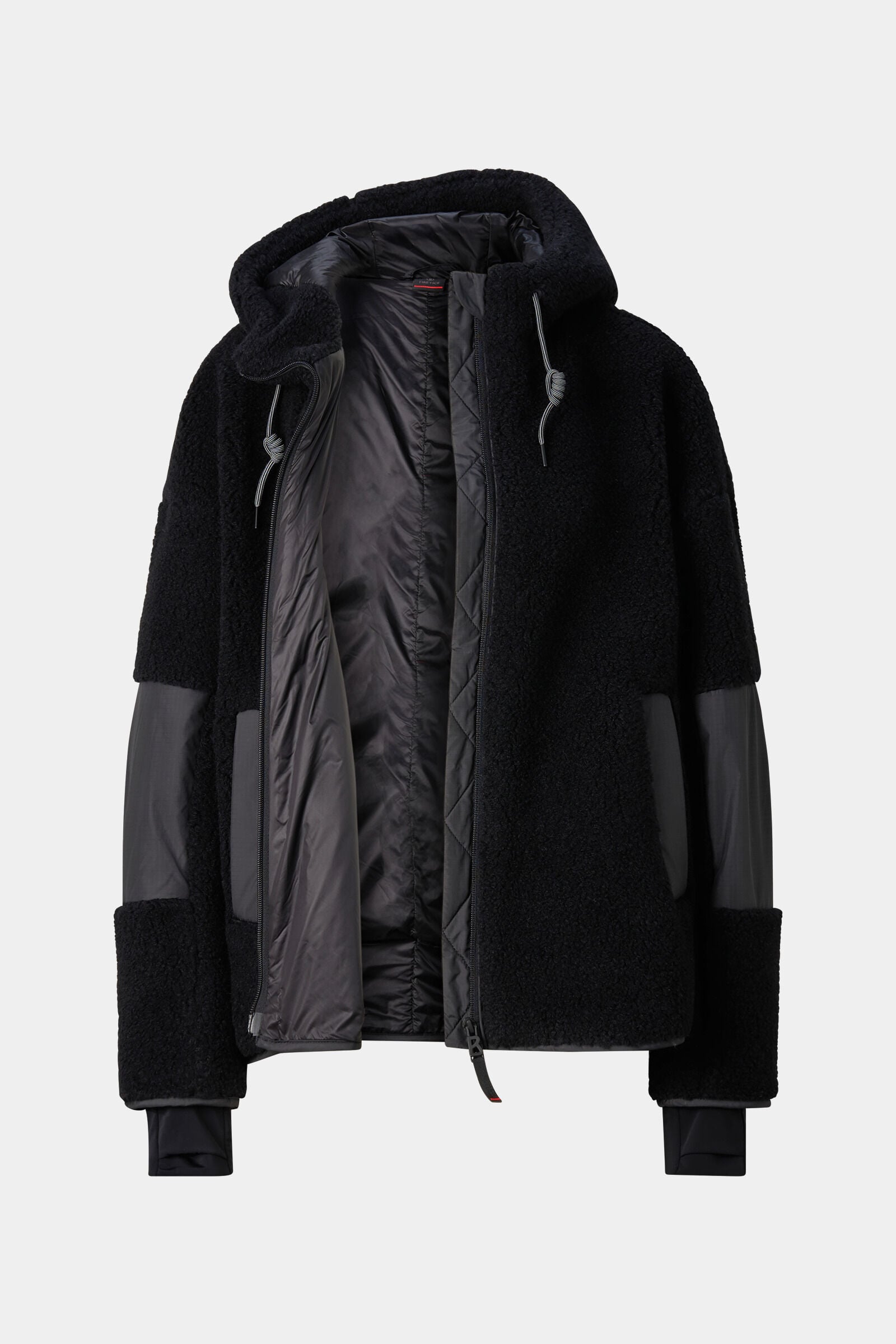 Naera Mid-Layer teddy jacket Black