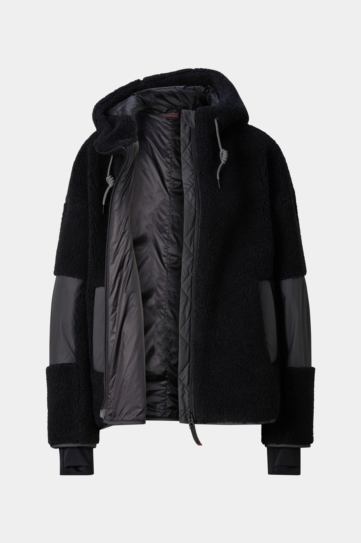 Naera Mid-Layer teddy jacket Black