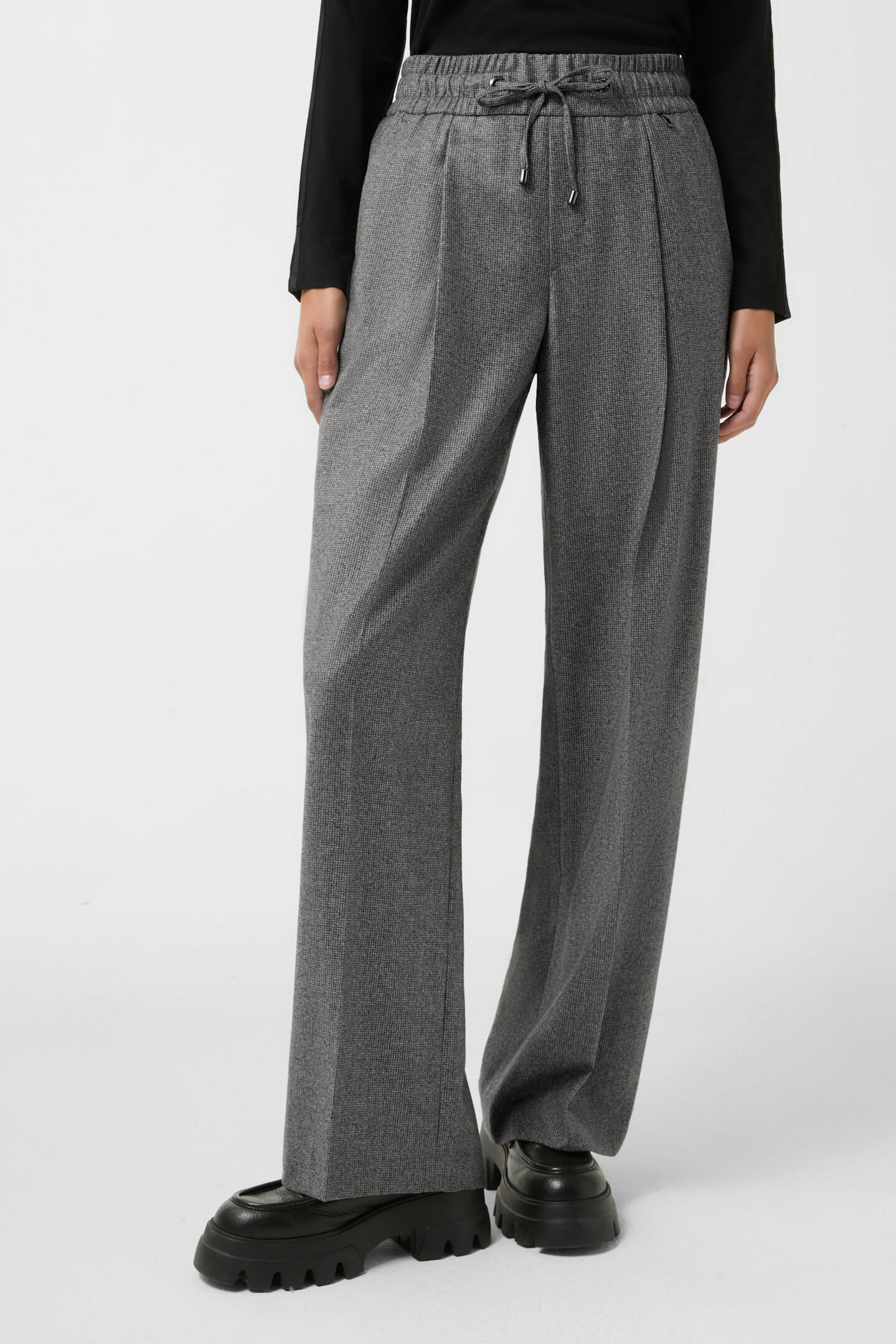 Geplooide broek Ella Antraciet