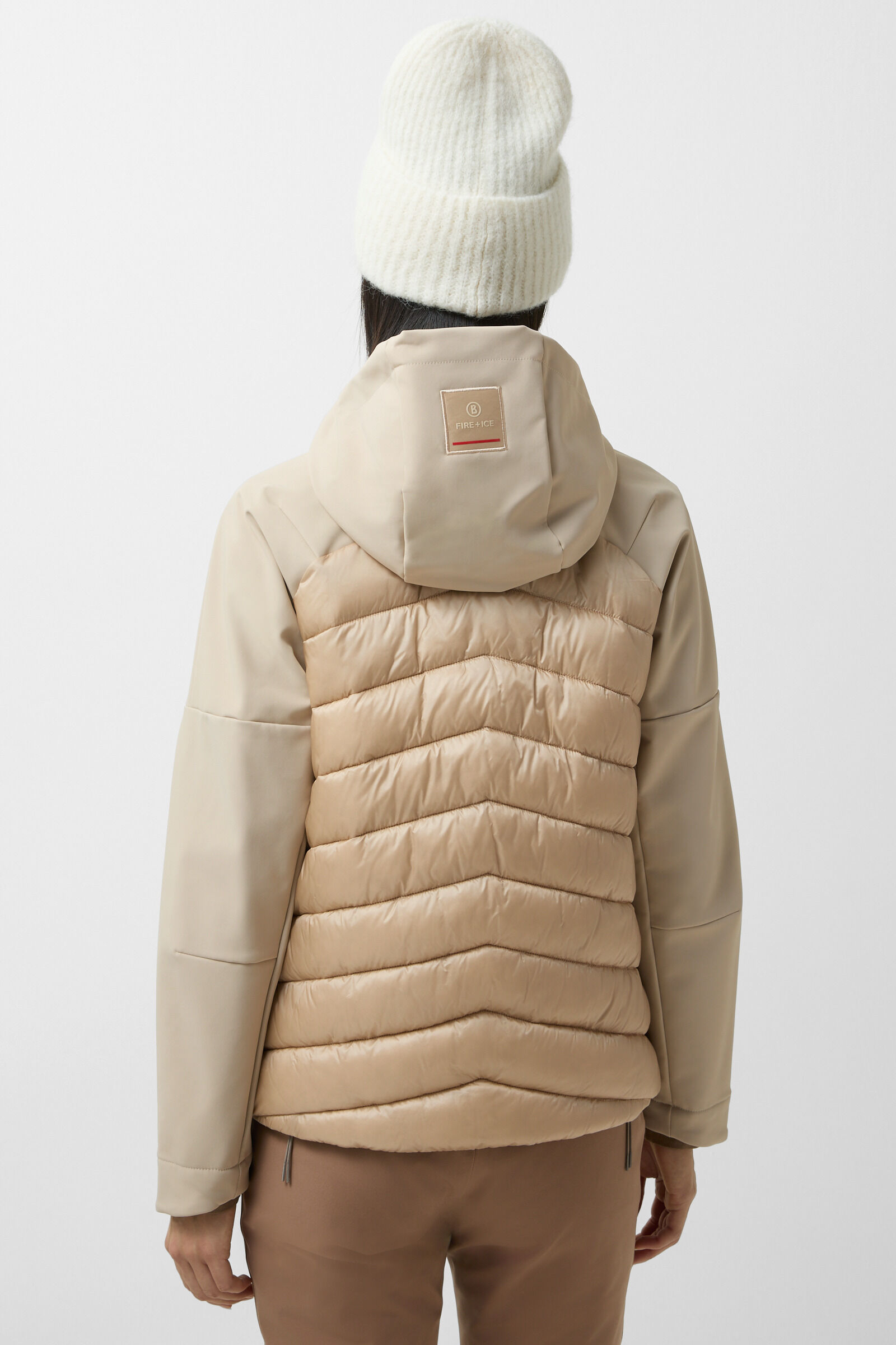 Marian softshell quilted jacket Beige