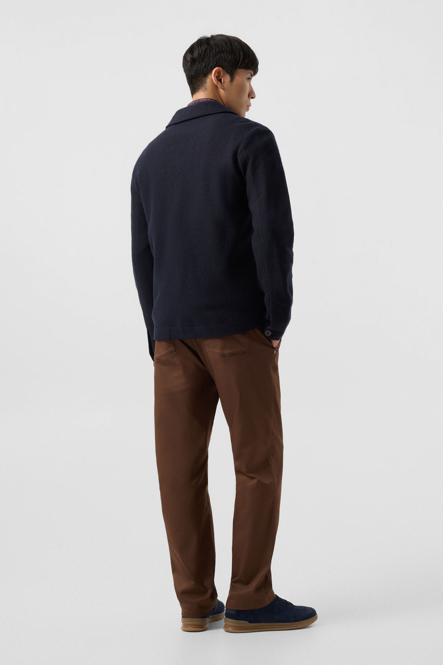 Wool overshirt Blanco Navy blue