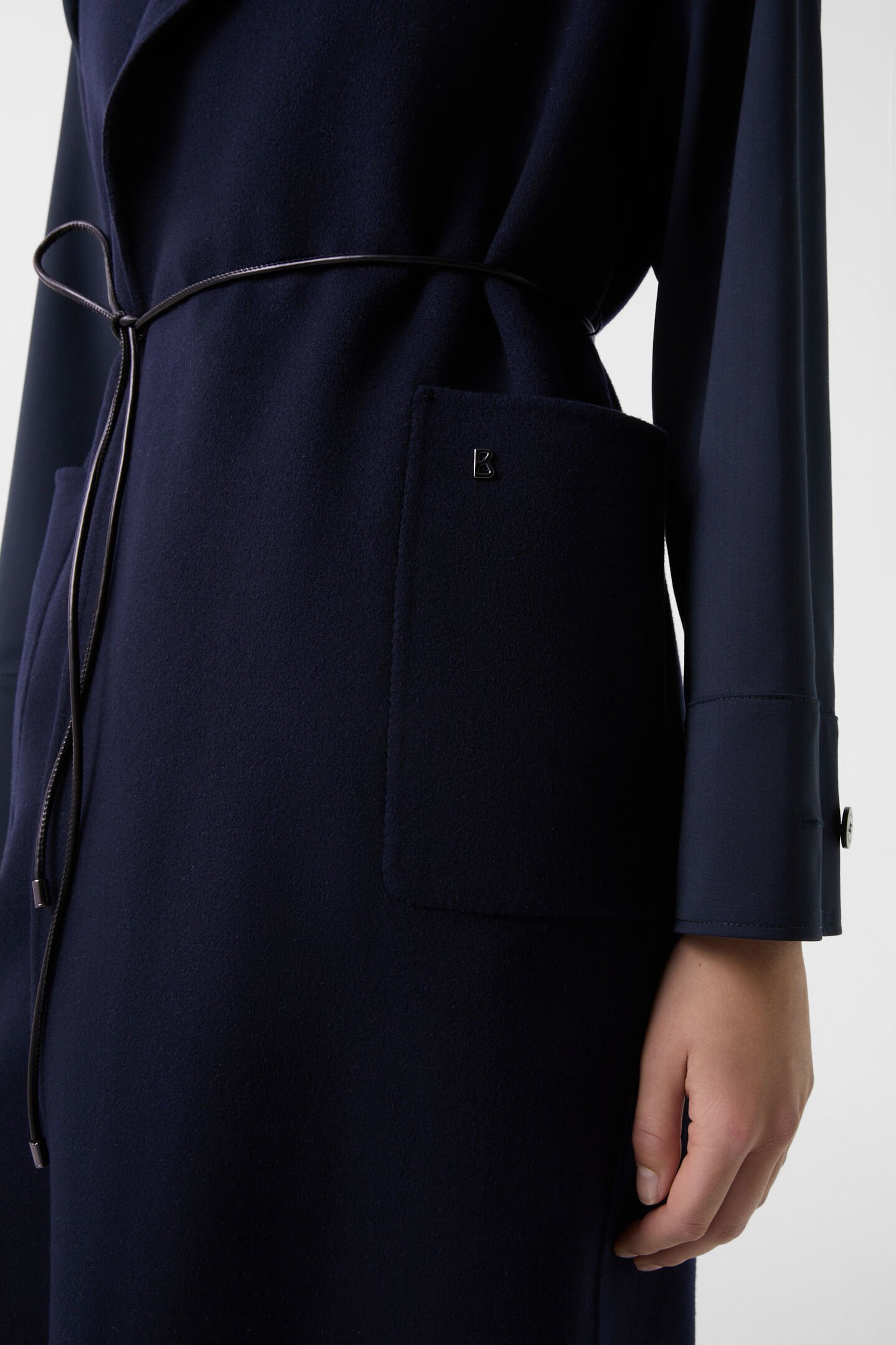 Double-face wool waistcoat Megan Navy blue