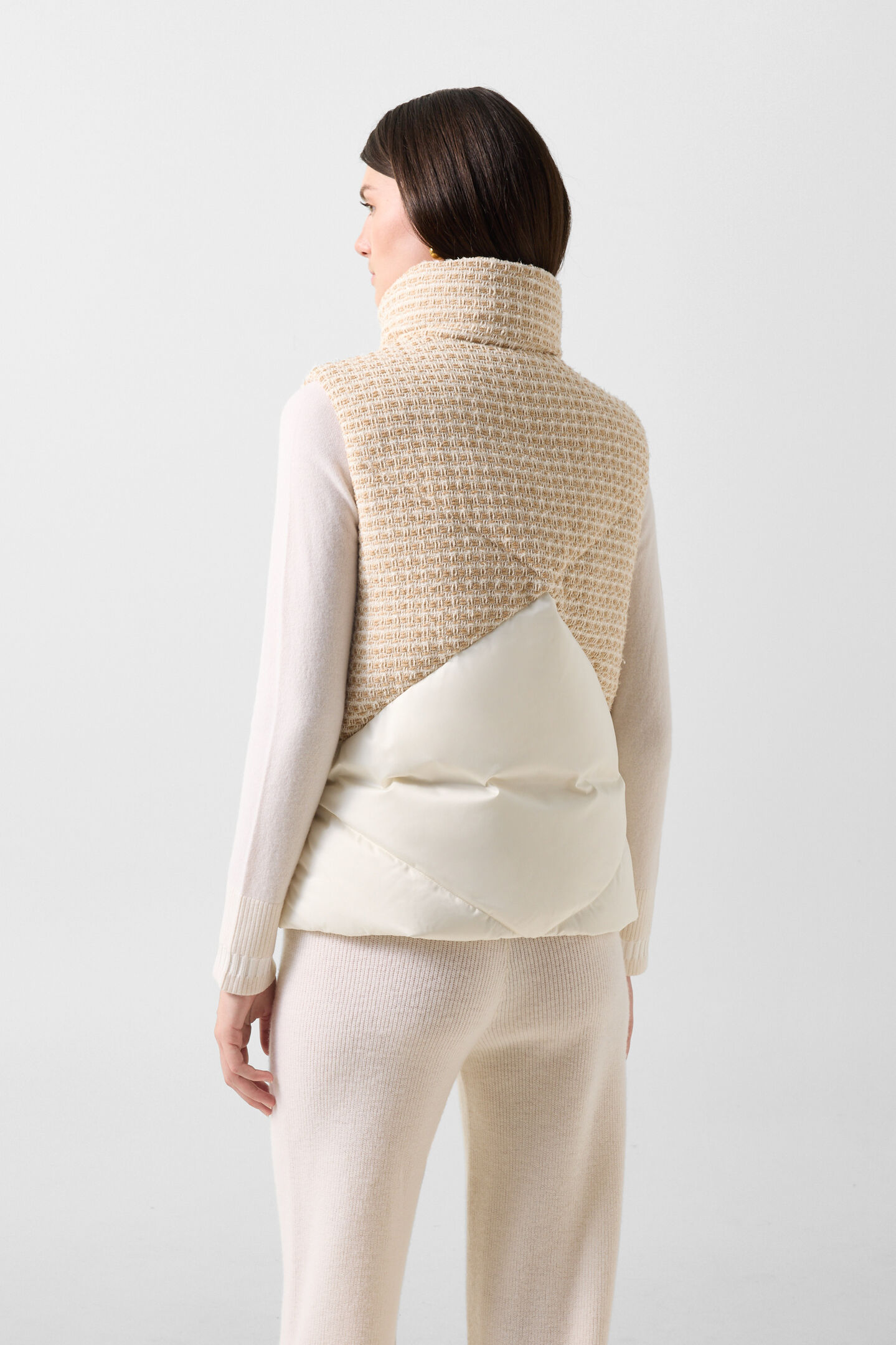 Netty Down Vest Off-white/beige