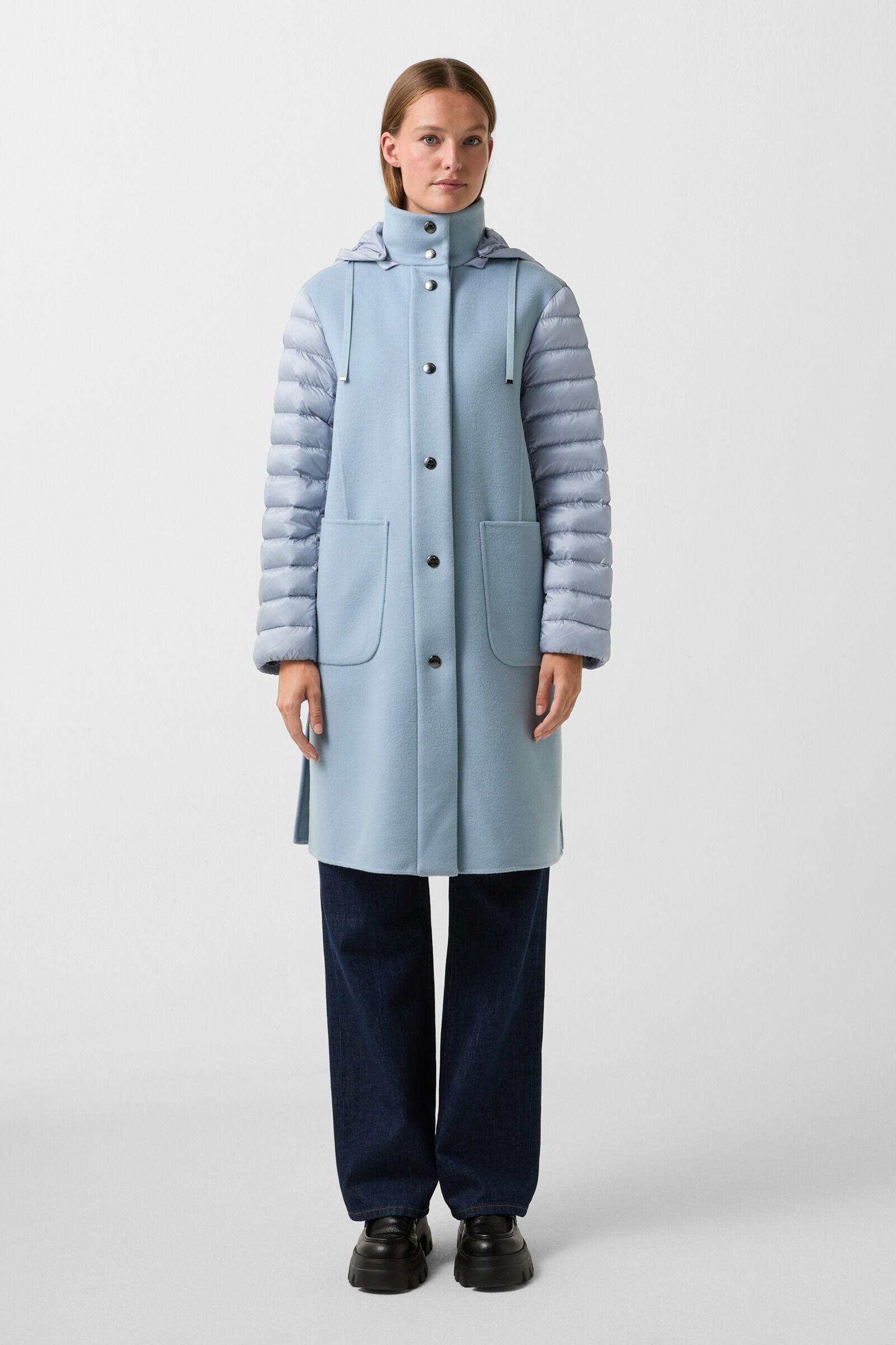 Isy wool down coat Light blue