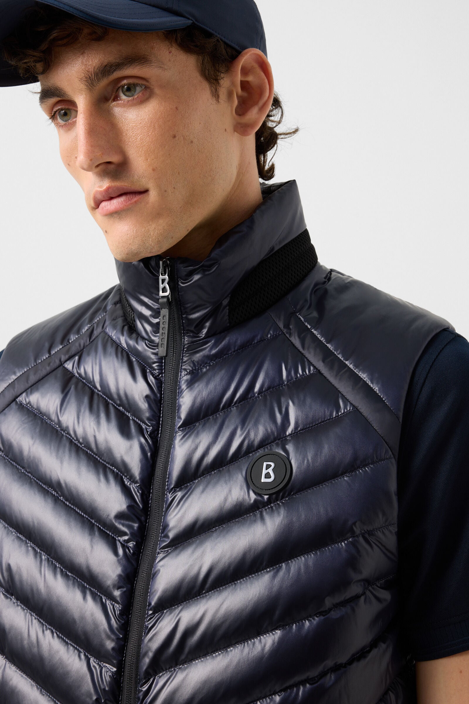 Lasse lightweight down waistcoat Navy blue