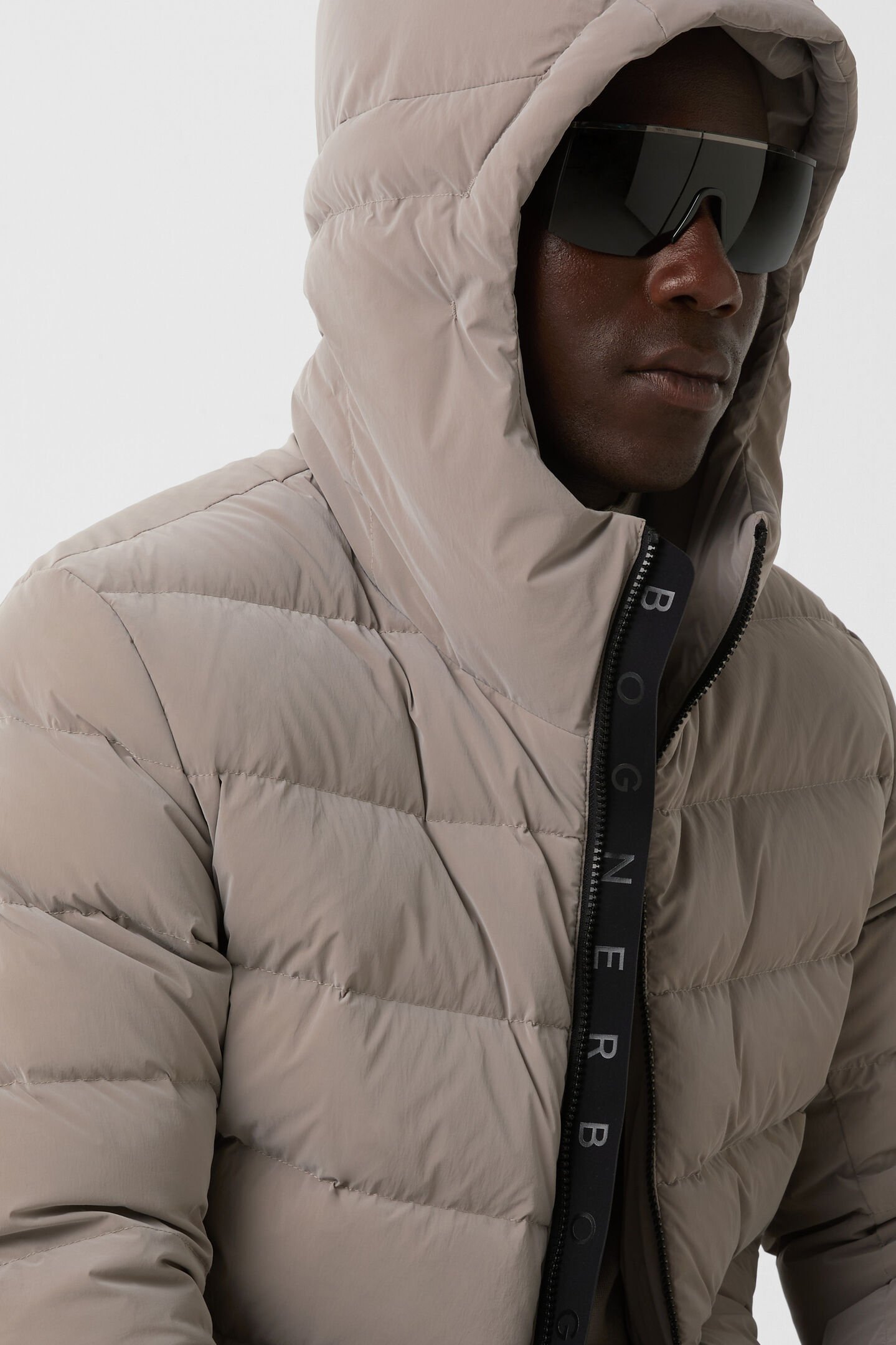 Hugh down jacket Taupe