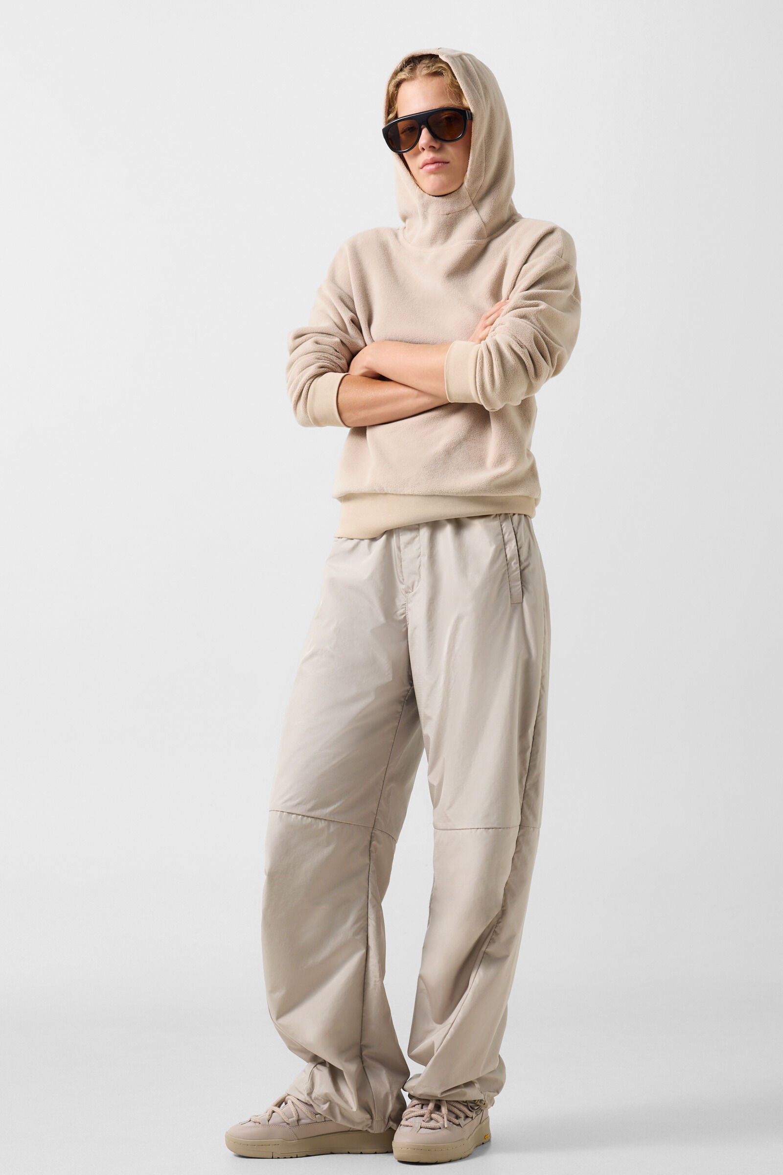 Iva Mid-Layer Fleece Hoodie Beige