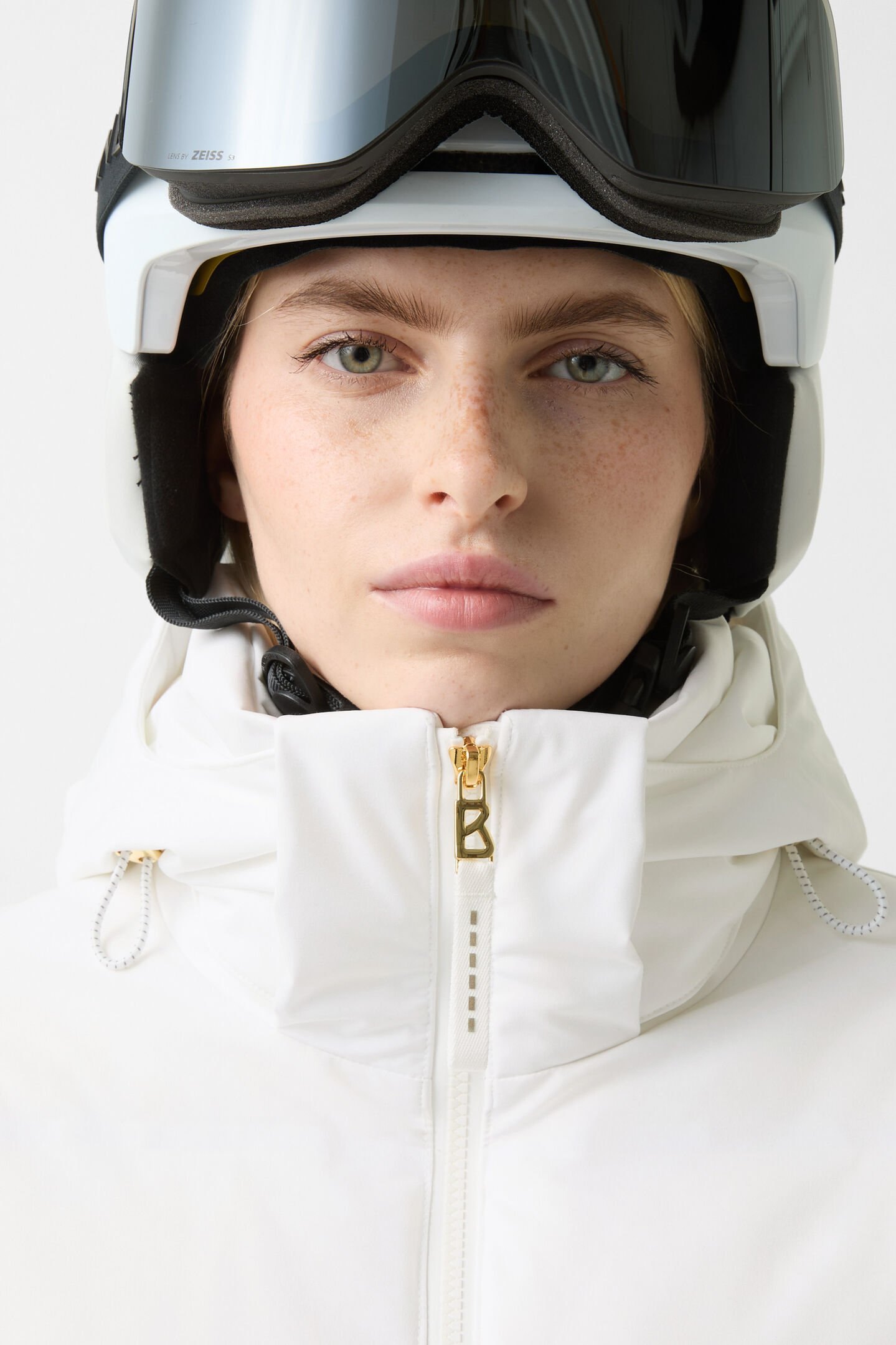 2-in-1 Ski-Daunenjacke Suri Weiß
