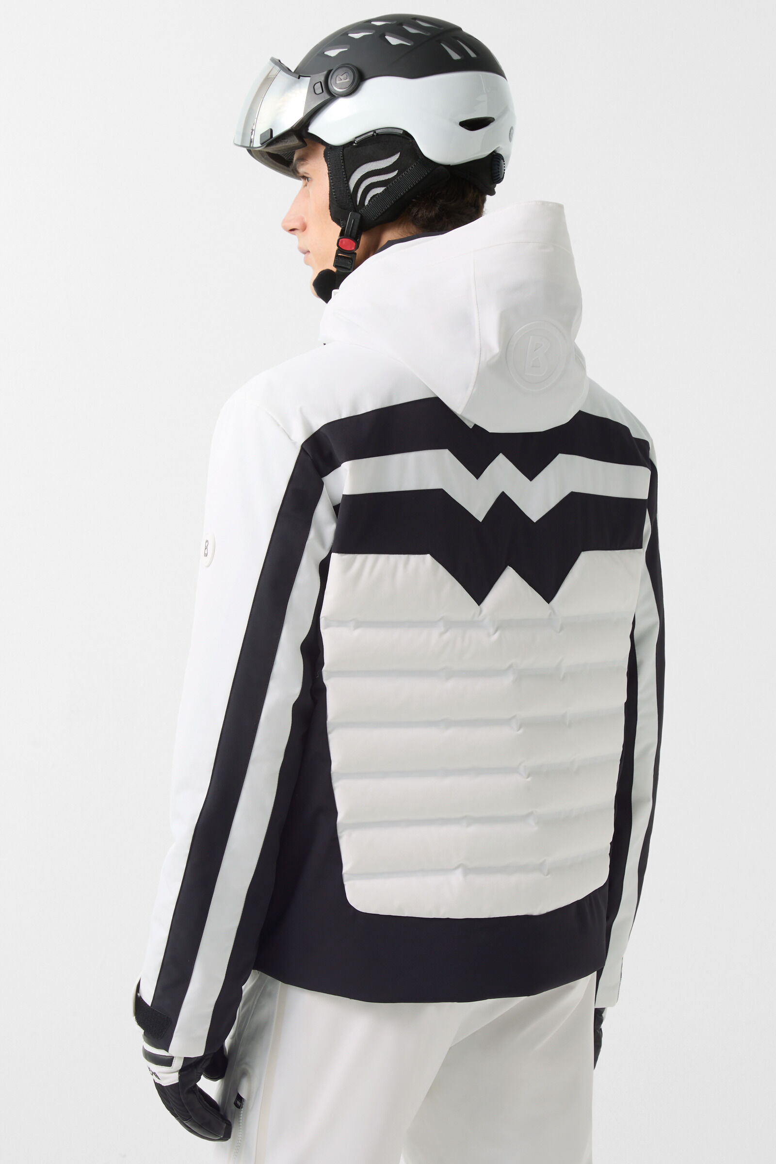 Feliks down ski jacket White/black