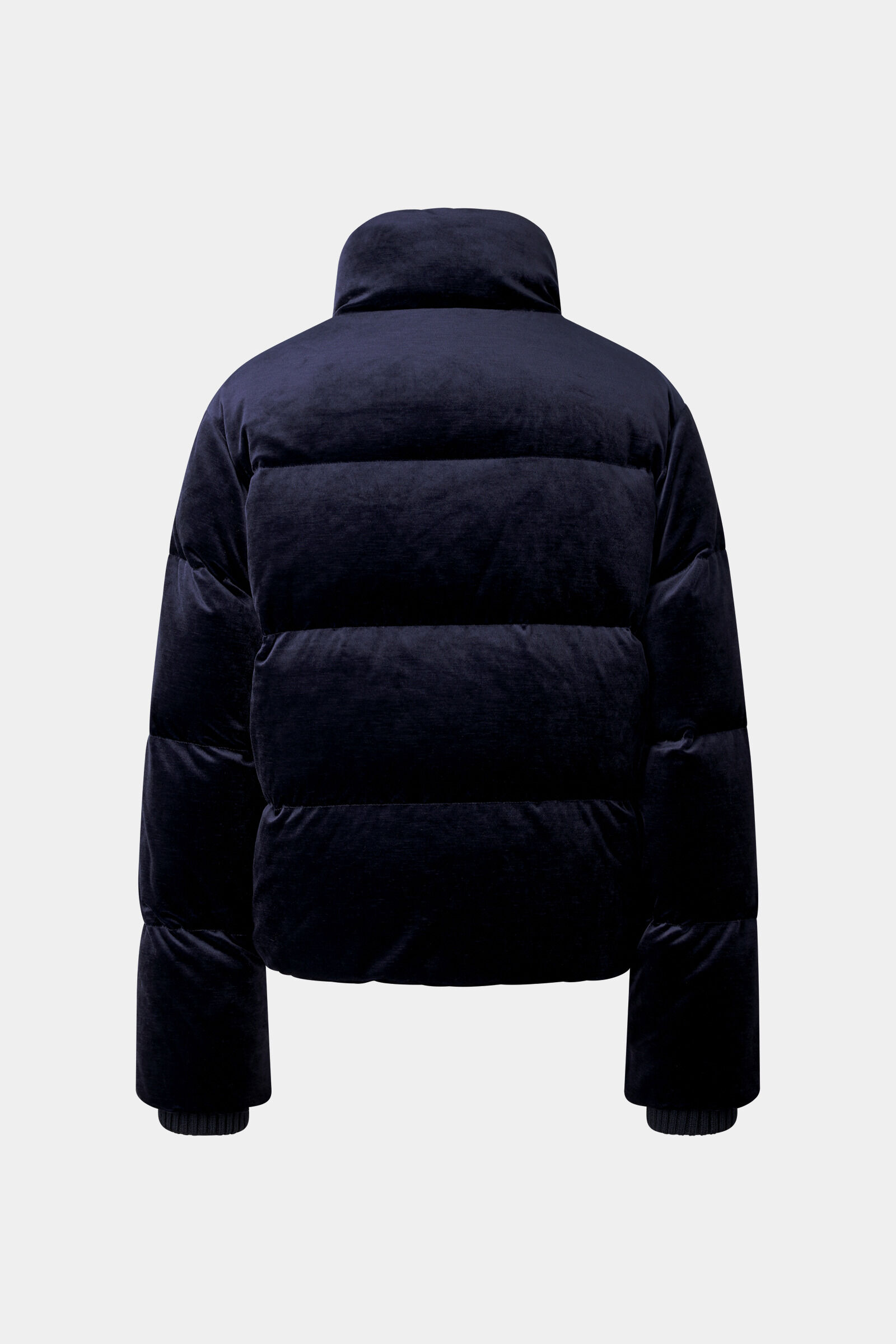 Samt-Daunenjacke Oliva Navy