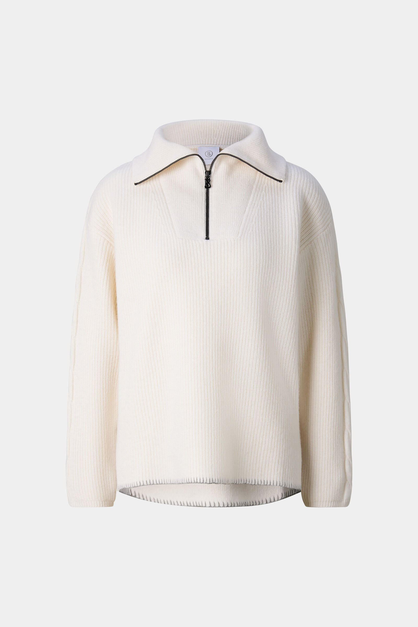 Larissa Virgin Wool Troyer Off-White