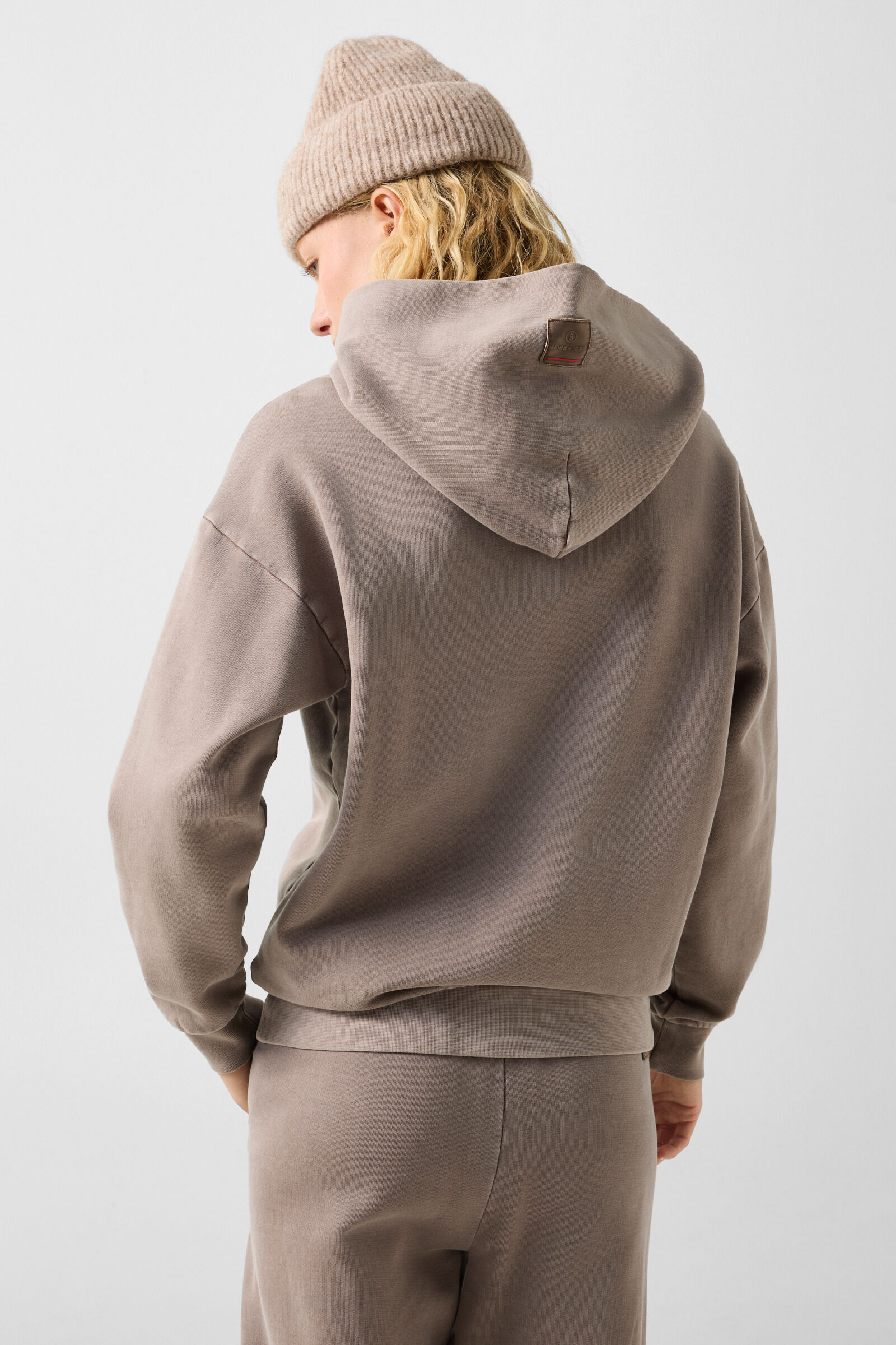 Sibel cotton hoodie Taupe