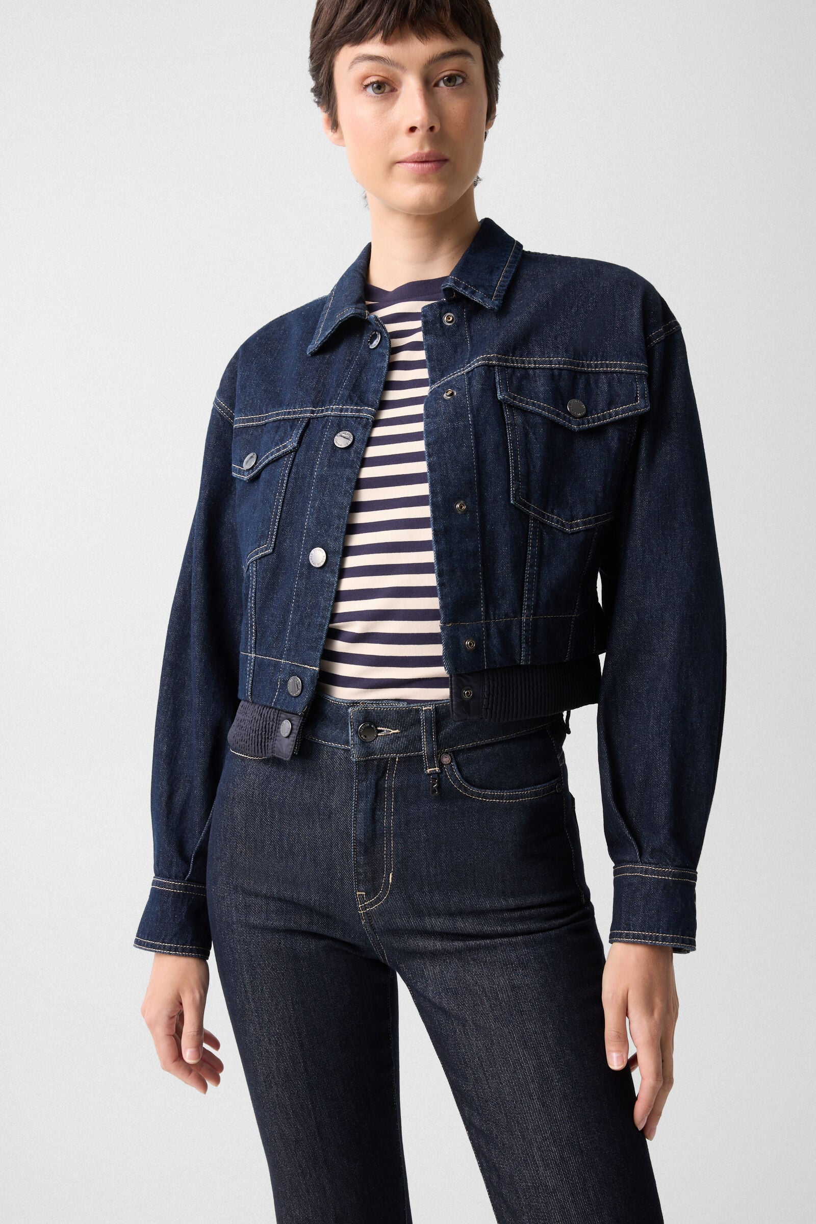 Flared fit jeans Devin Dark Denim Blue