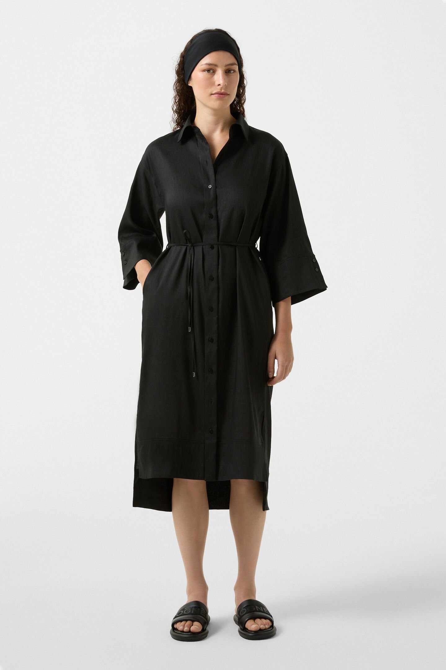 Hemdblusenkleid Reika Schwarz