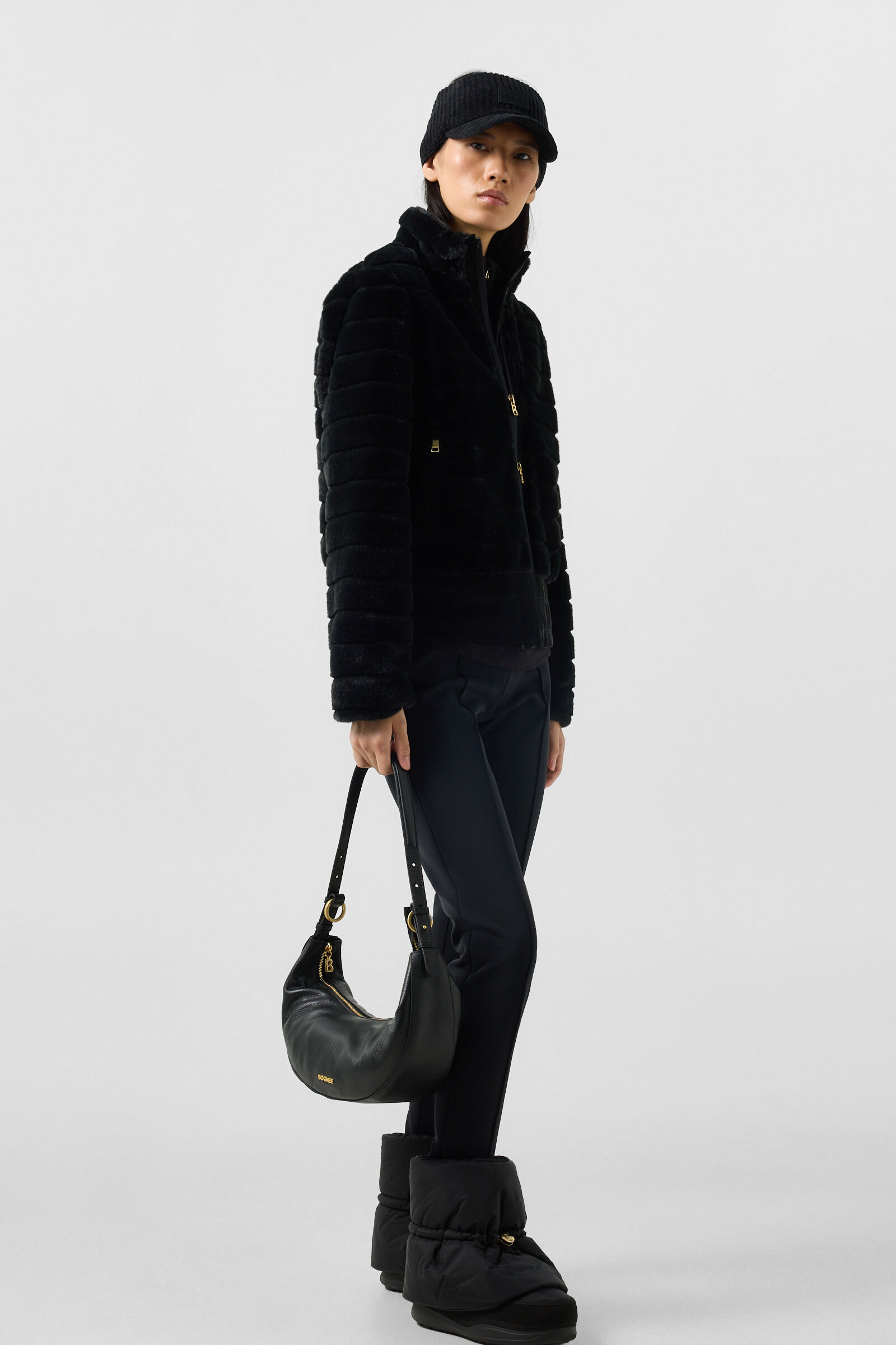 Valesca faux fur jacket Black