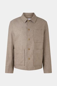 Mirco flannel overshirt Greige Mirco flannel overshirt Greige