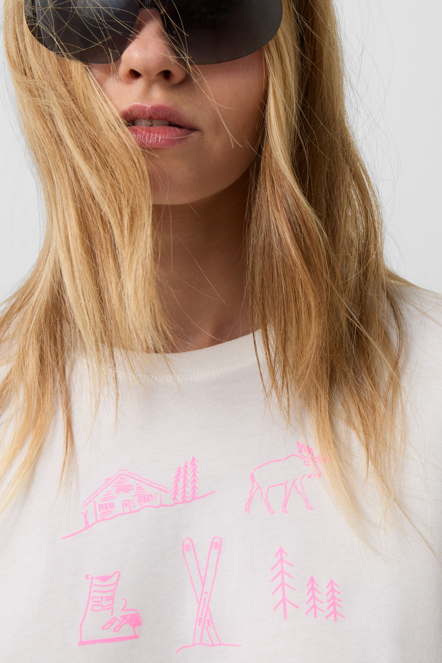 T-Shirt Lotte Weiß/Pink