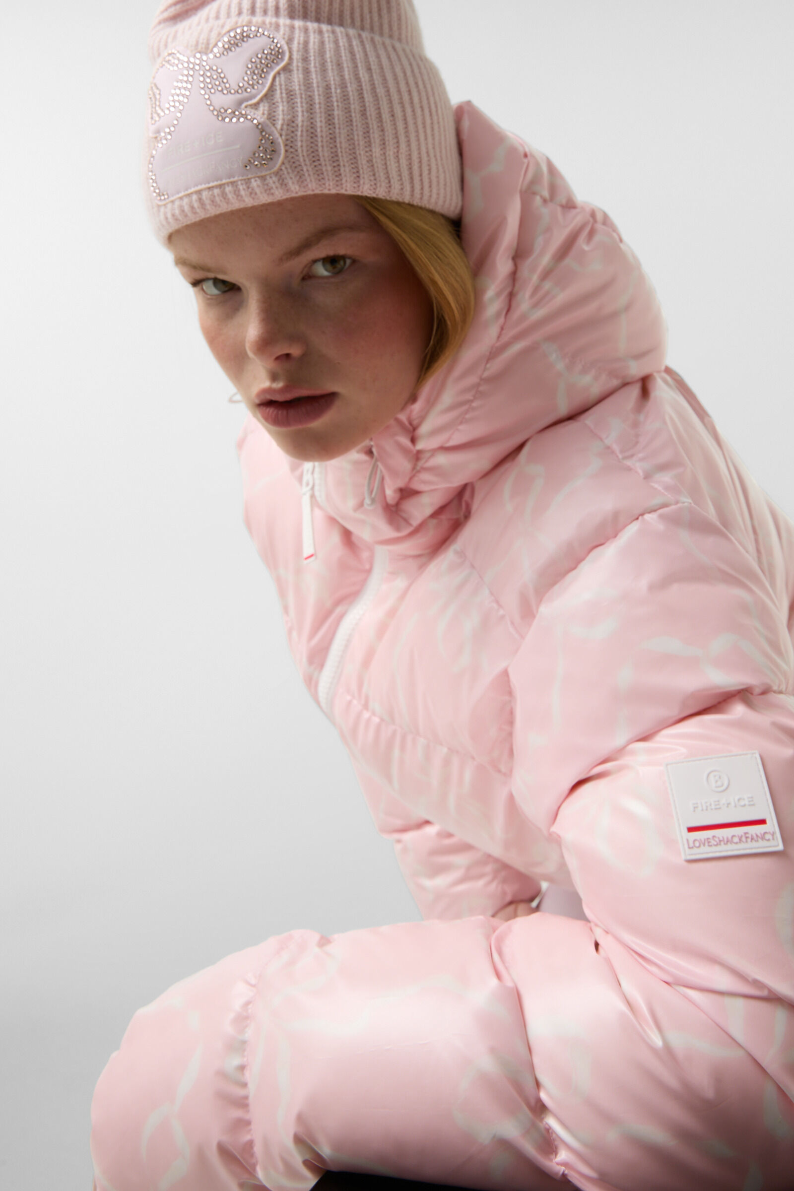 Vally down jacket Pink/Off-White