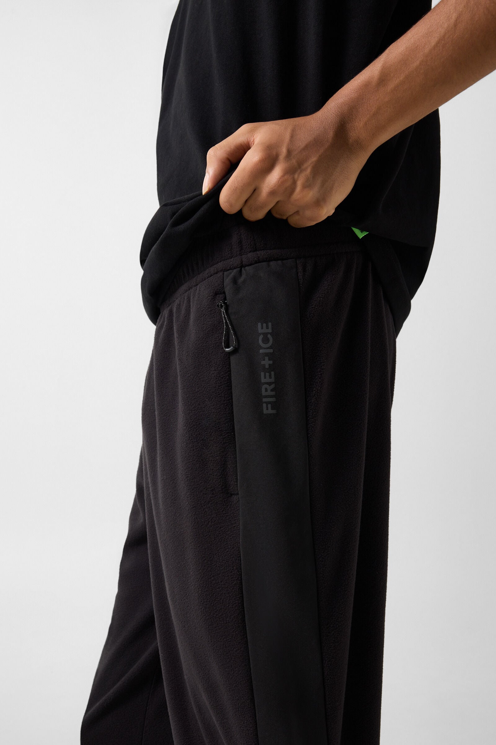 Broder fleece trousers Black