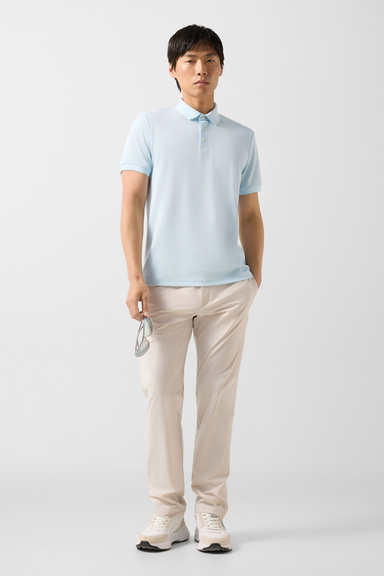 Daniel functional short-sleeved top Light blue