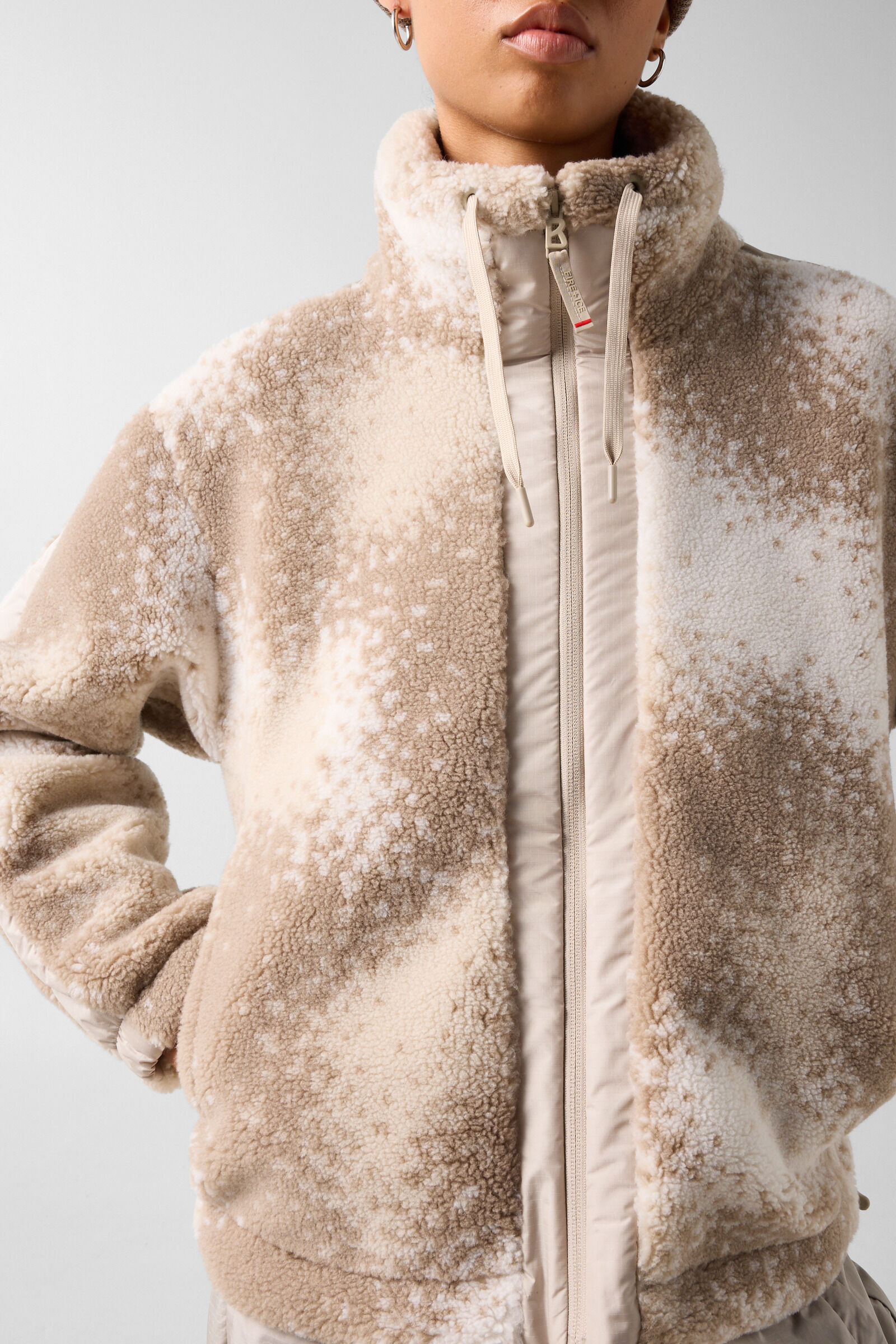 Ninetta mid-layer teddy jacket Beige/Brown