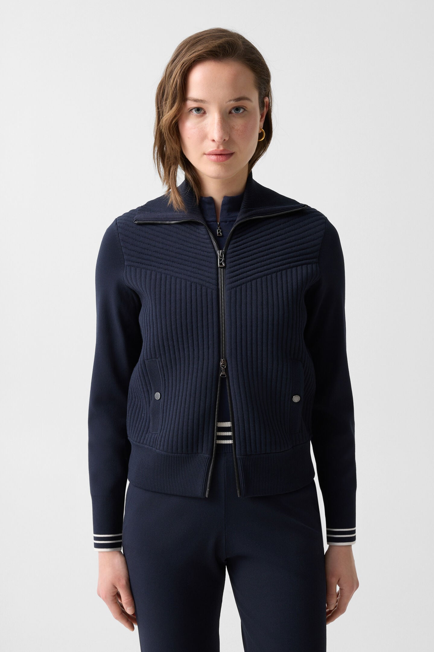 Jana knit jacket Navy blue
