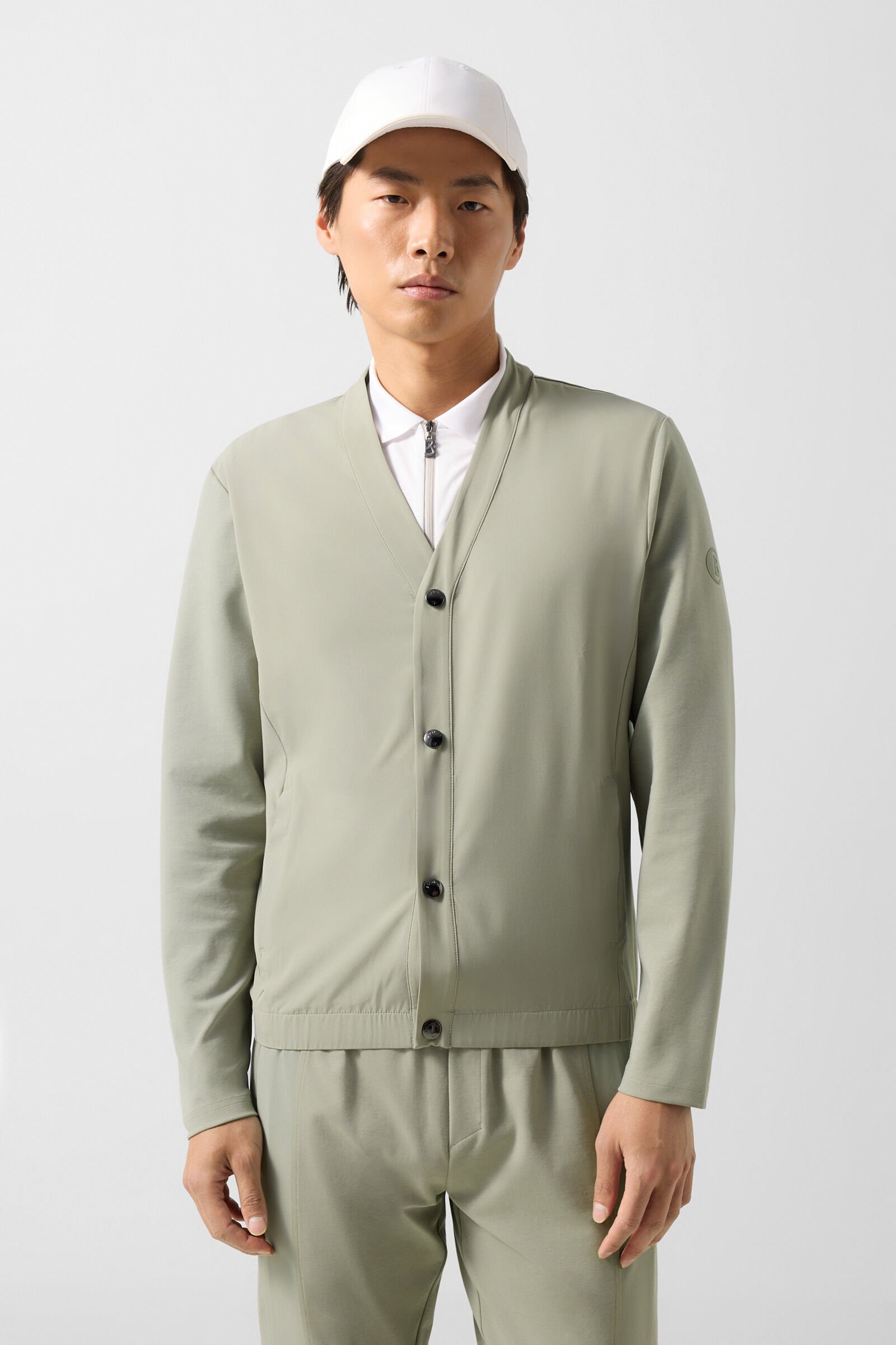 Dario sweat cardigan Eucalyptus