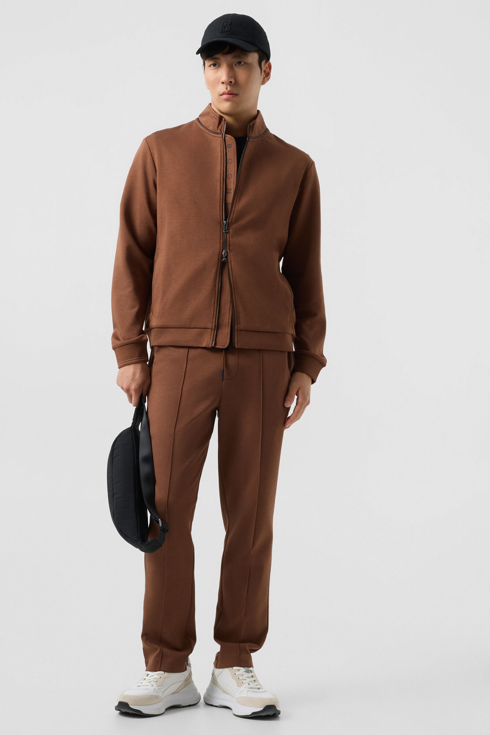 Spencer jersey jacket Brown