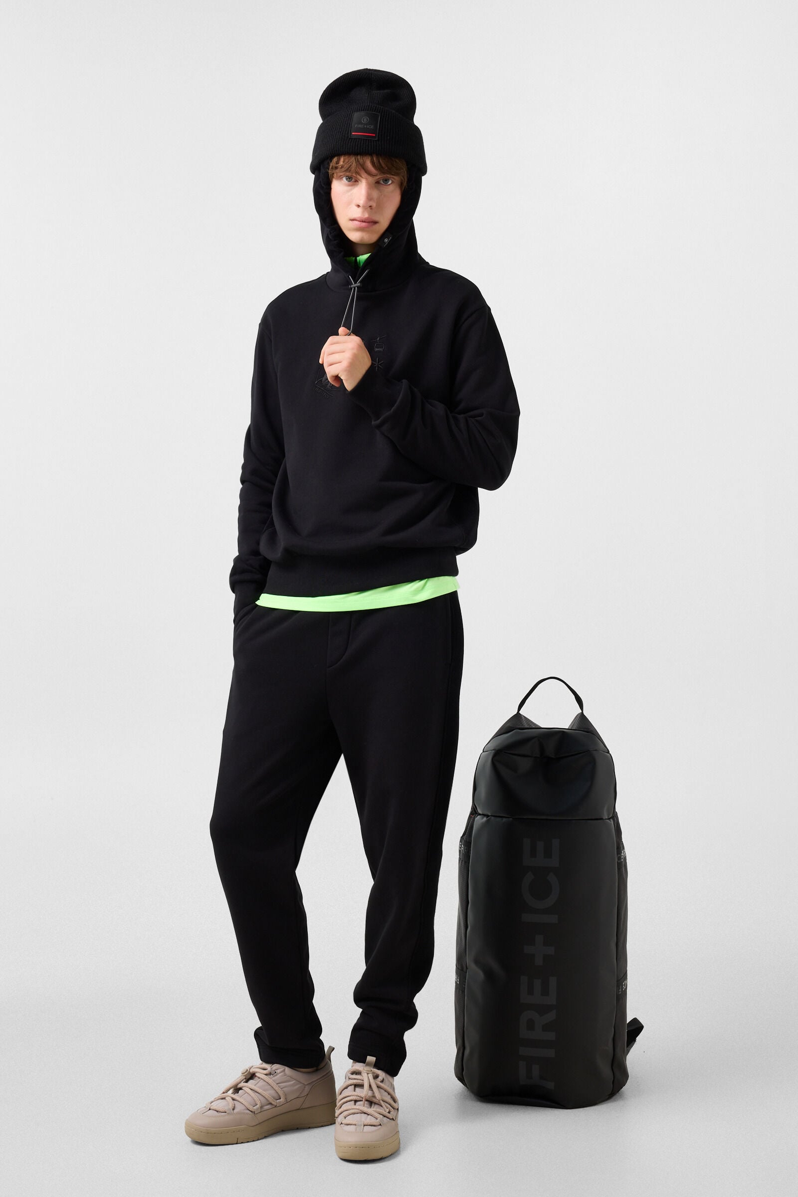 Baumwoll-Hoodie Kristan Schwarz