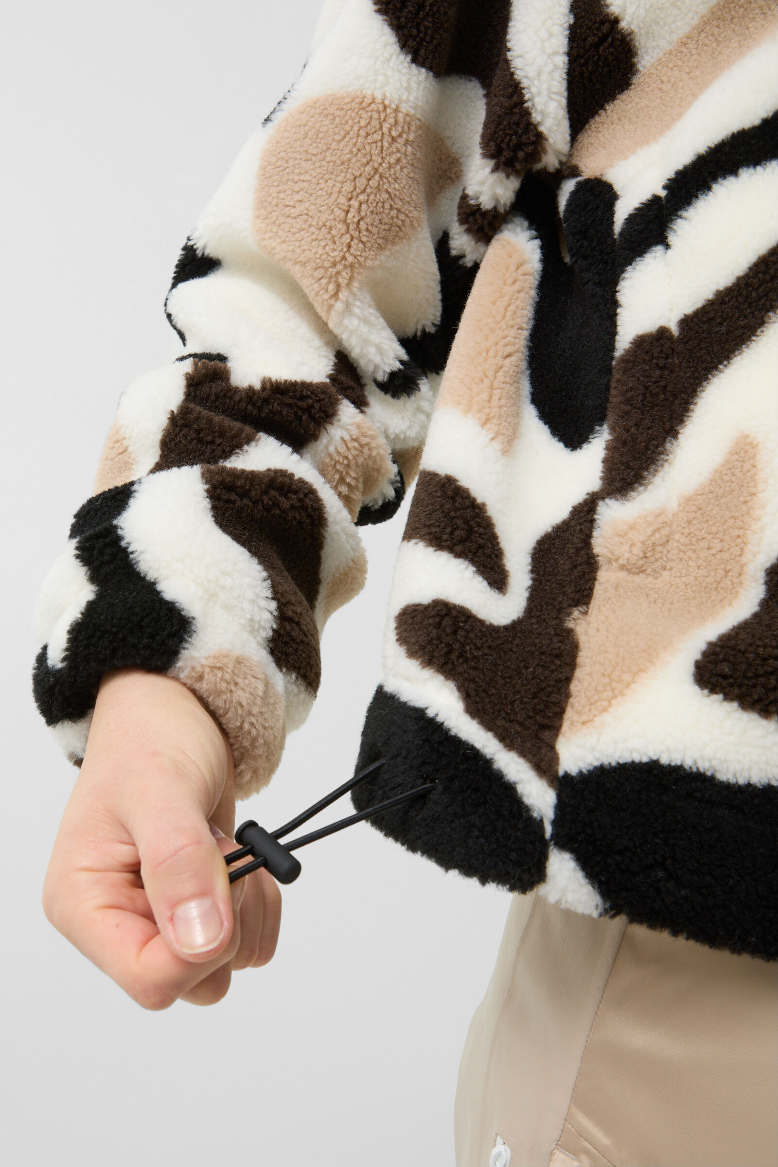 Teddy-Midlayer Ninetta Off-White/Braun