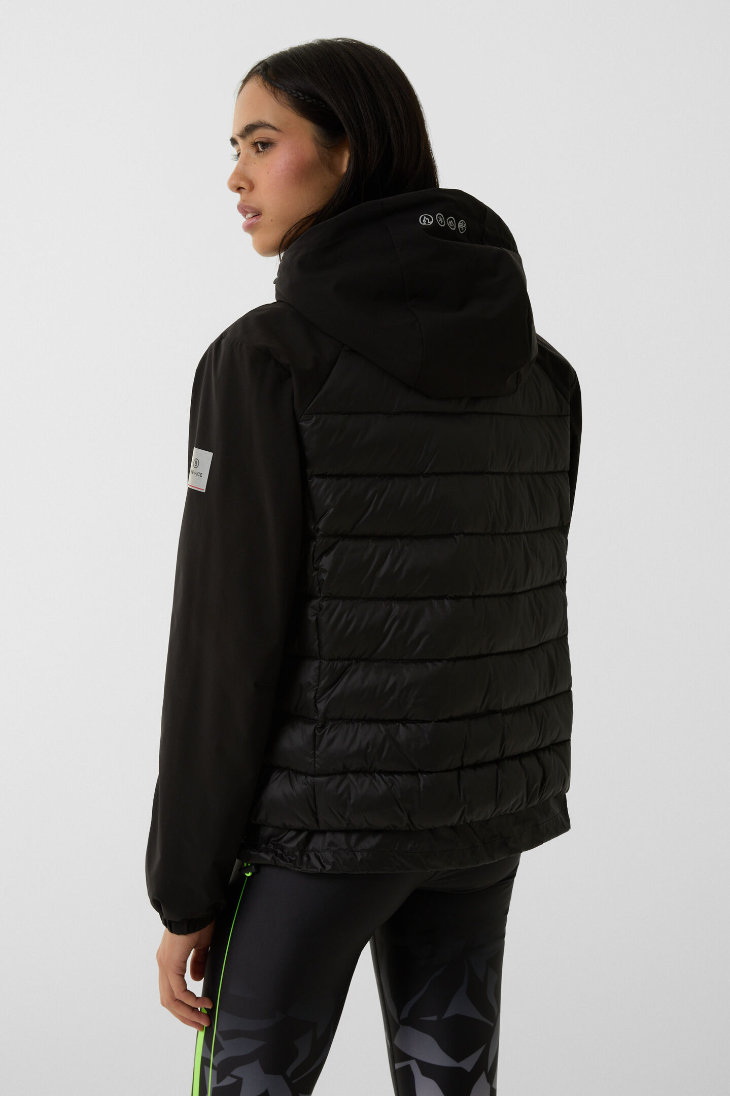 Magan hybrid quilted jacket Black