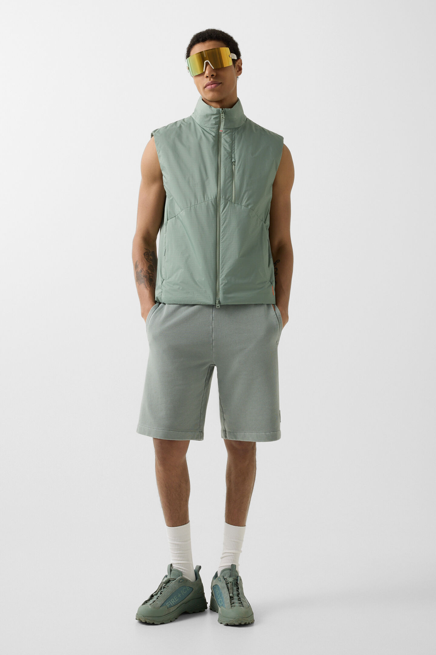 Jared lightweight waistcoat Eucalyptus