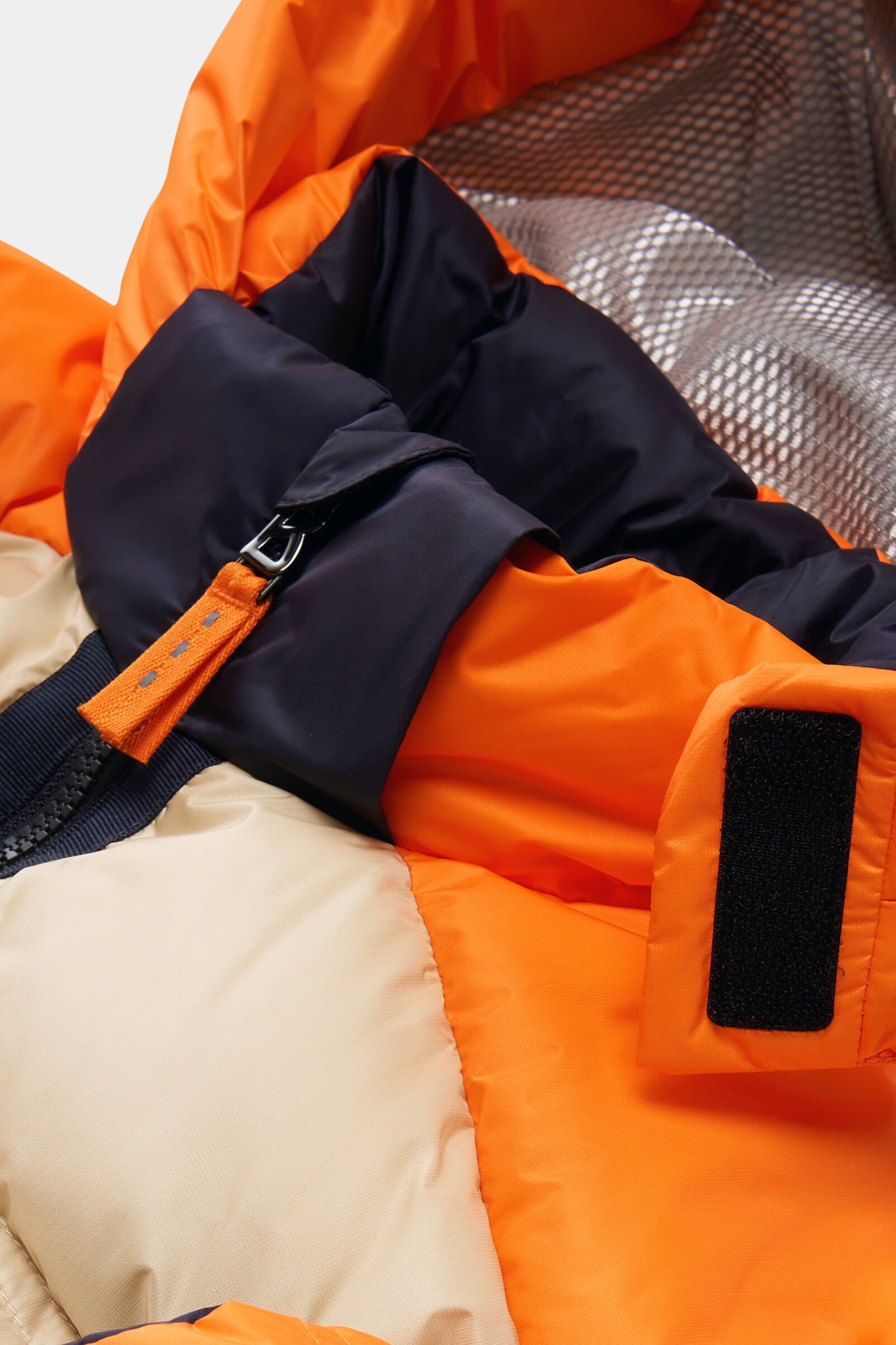 Kids ski jacket Pablo Sand/Orange/Navy