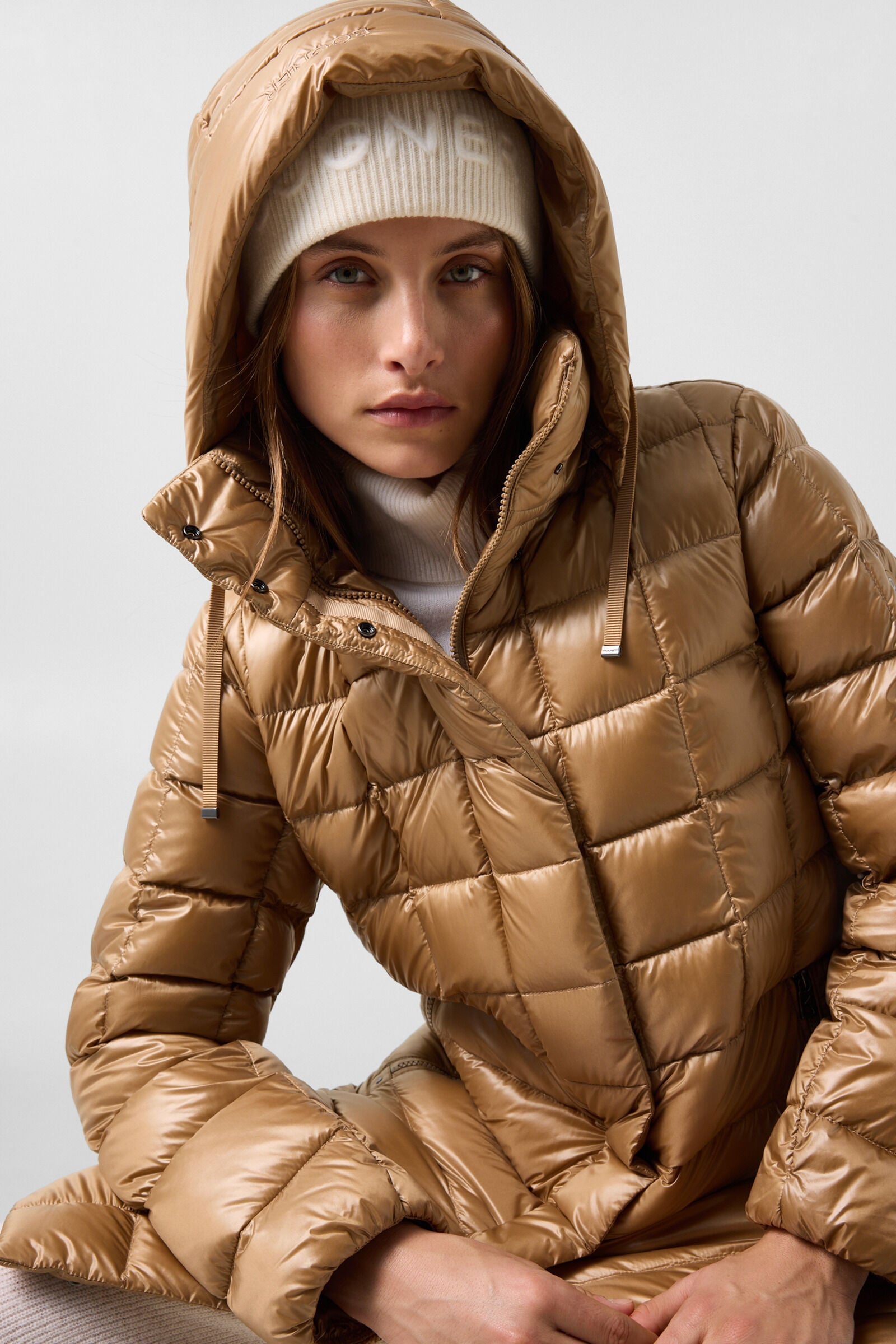Meryl down coat Camel