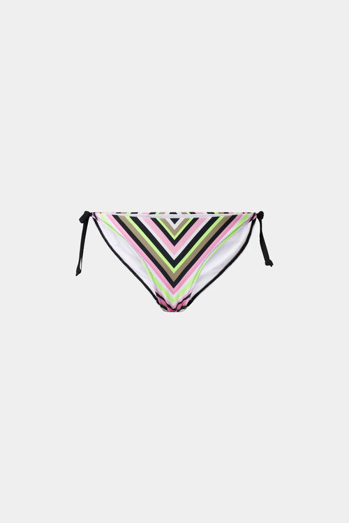 Bikinihose Abiska Rosa/Schwarz/Neongrün
