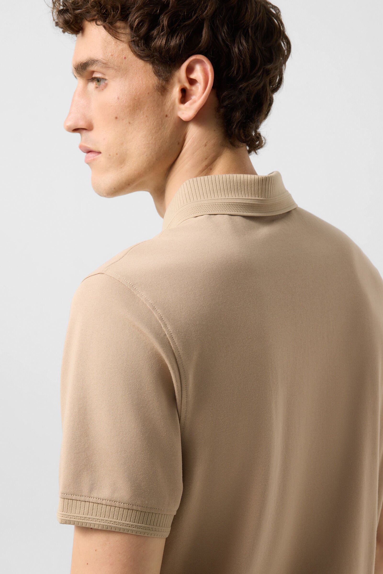 Timo piqu&eacute; polo shirt Beige