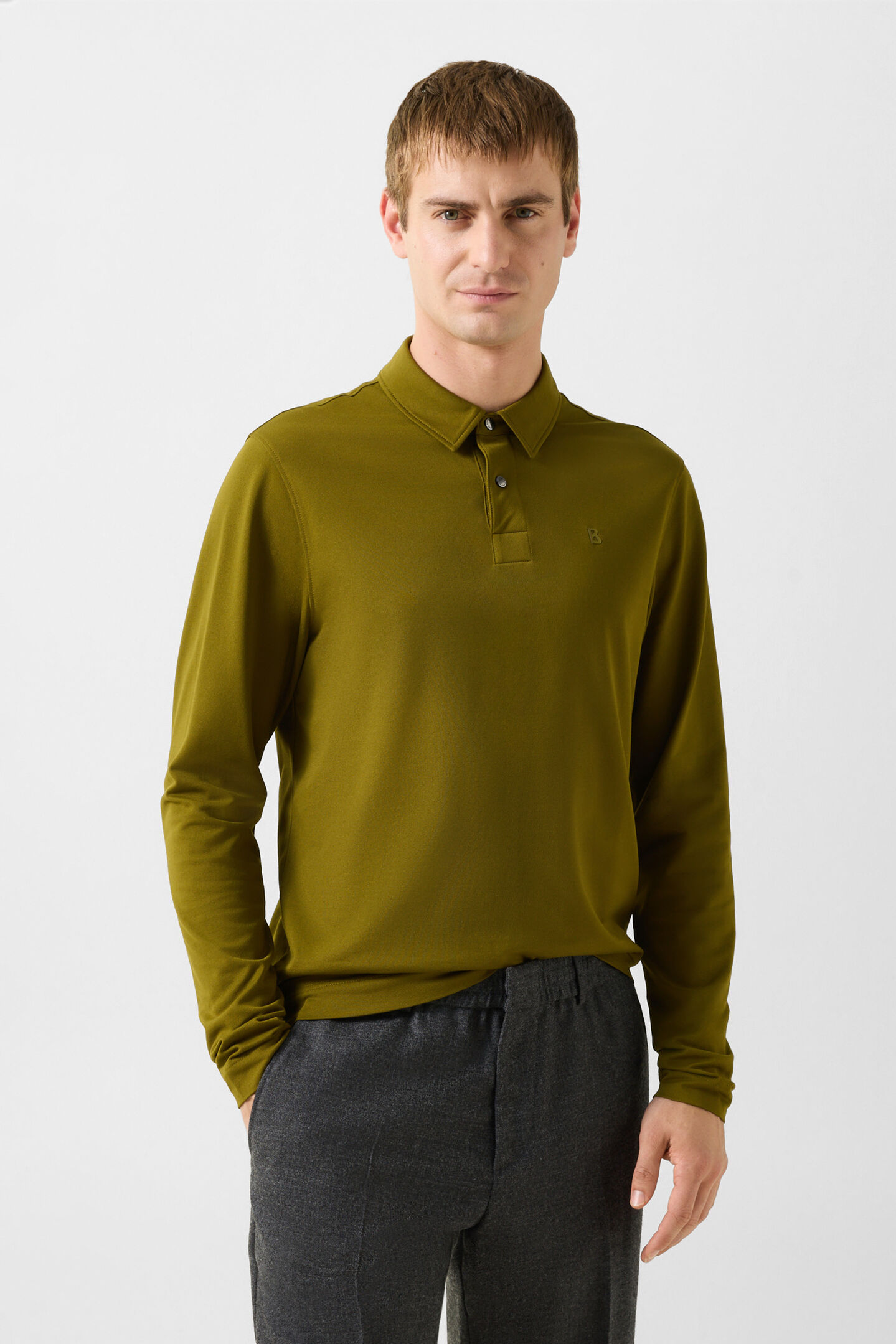 Polo-Longsleeve Timon Oliv