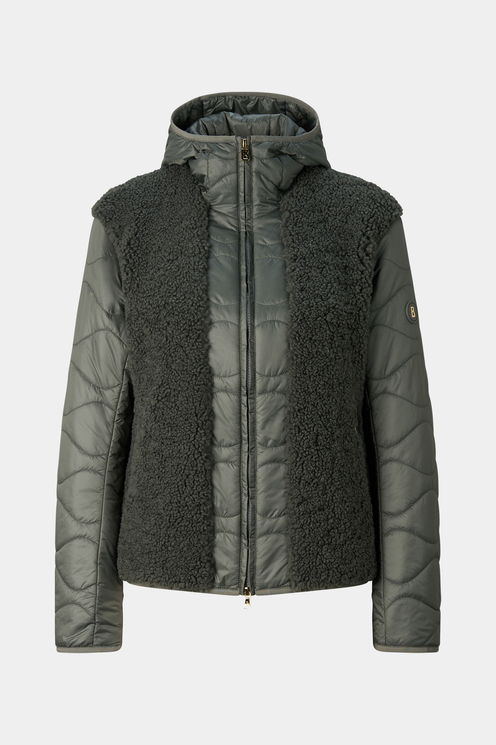 Bibi Teddy Quilted Jacket Olive