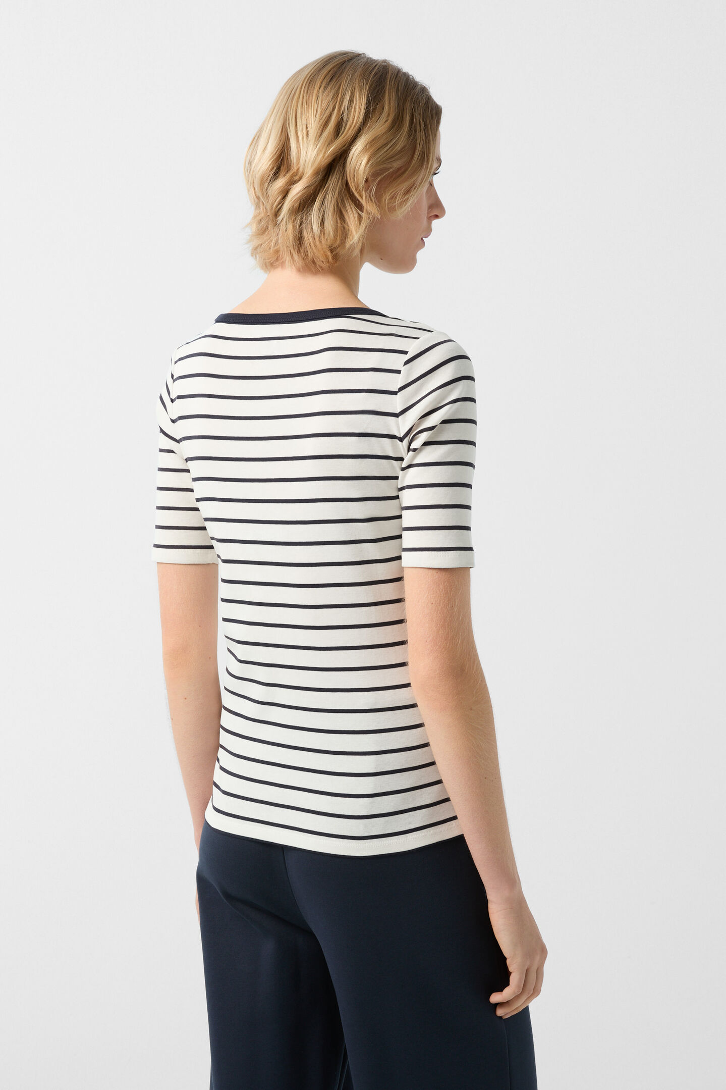T-shirt Louna Off-white/navy blue