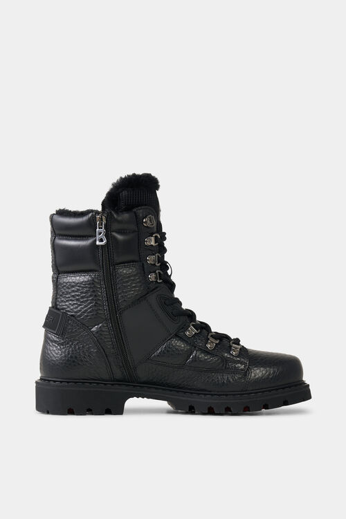 Lace-up boots Helsinki with spikes Black