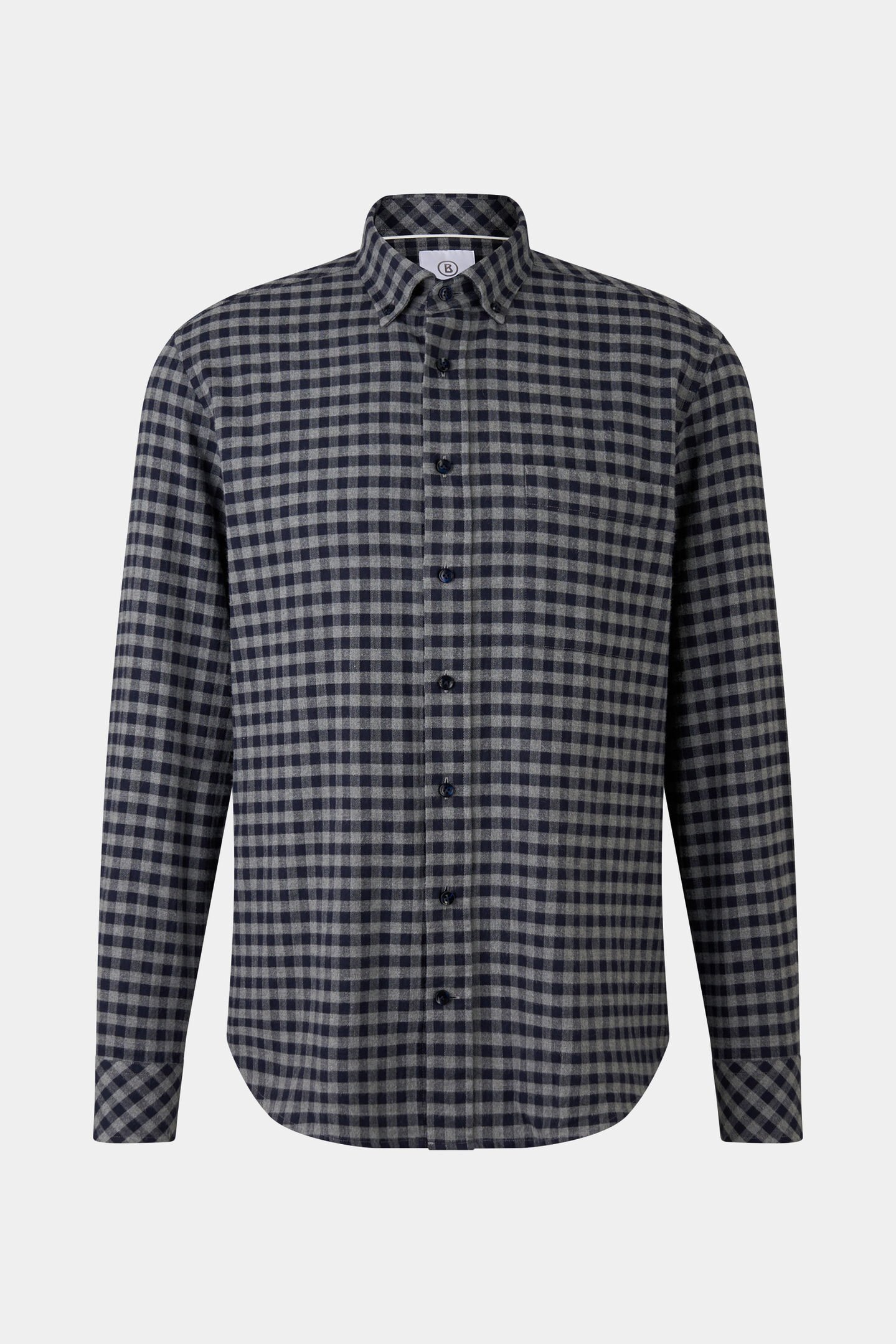 Flanell-Hemd Timt Navy-Blau/Grau