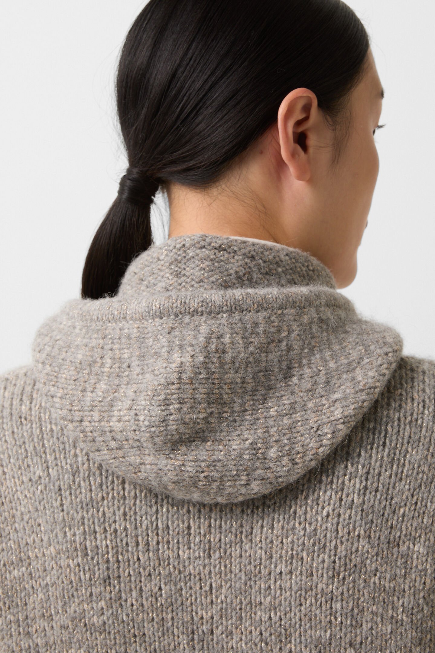 Stella knitted hoodie Grey