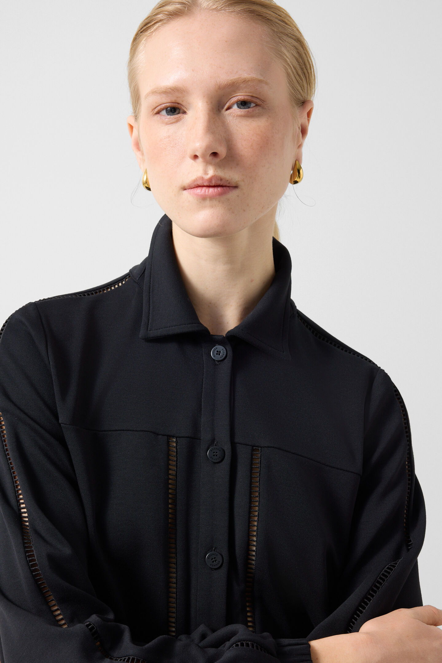 Raquel jersey overshirt Black