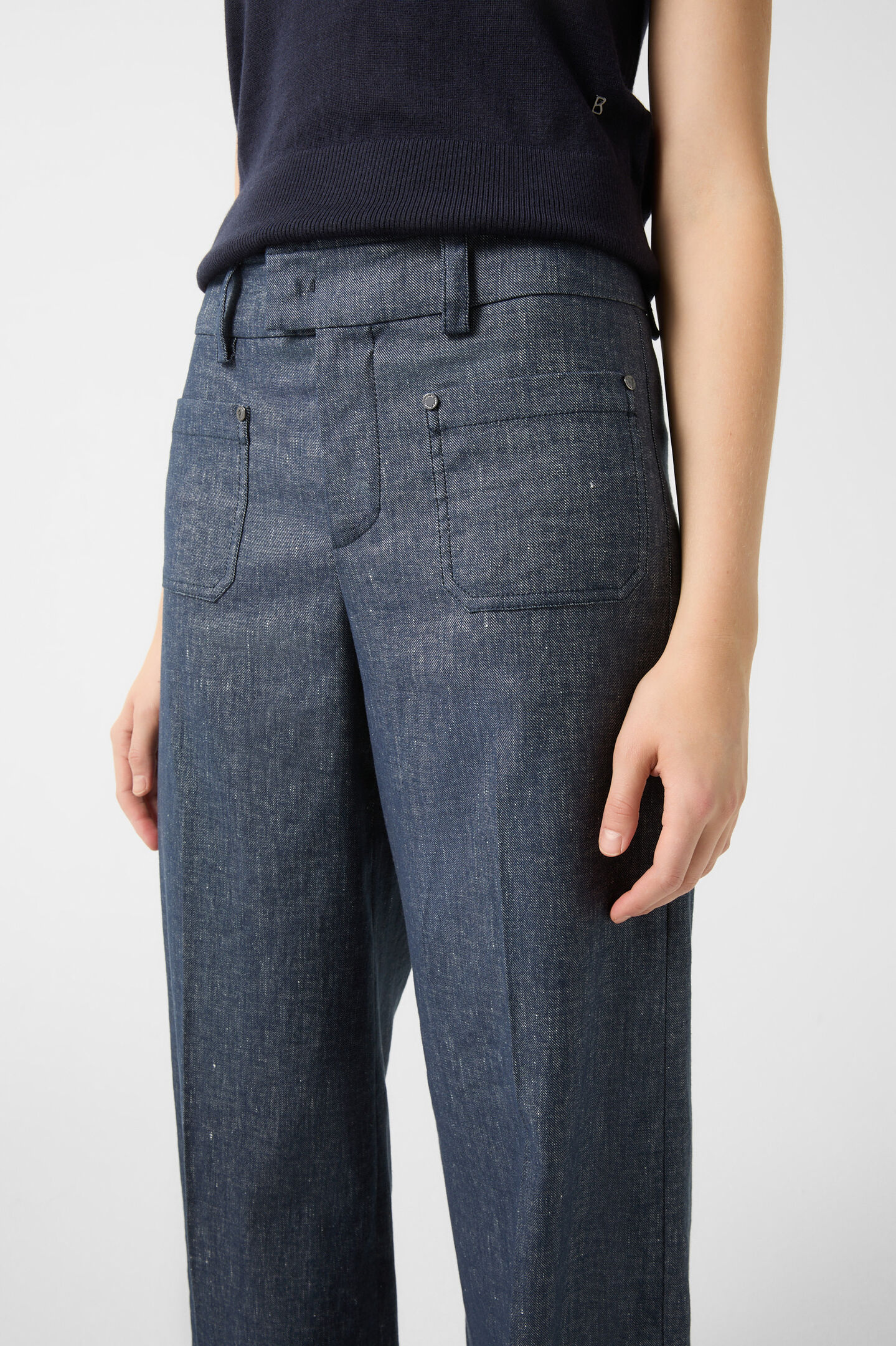 Marlenehose Tally Navy-Blau
